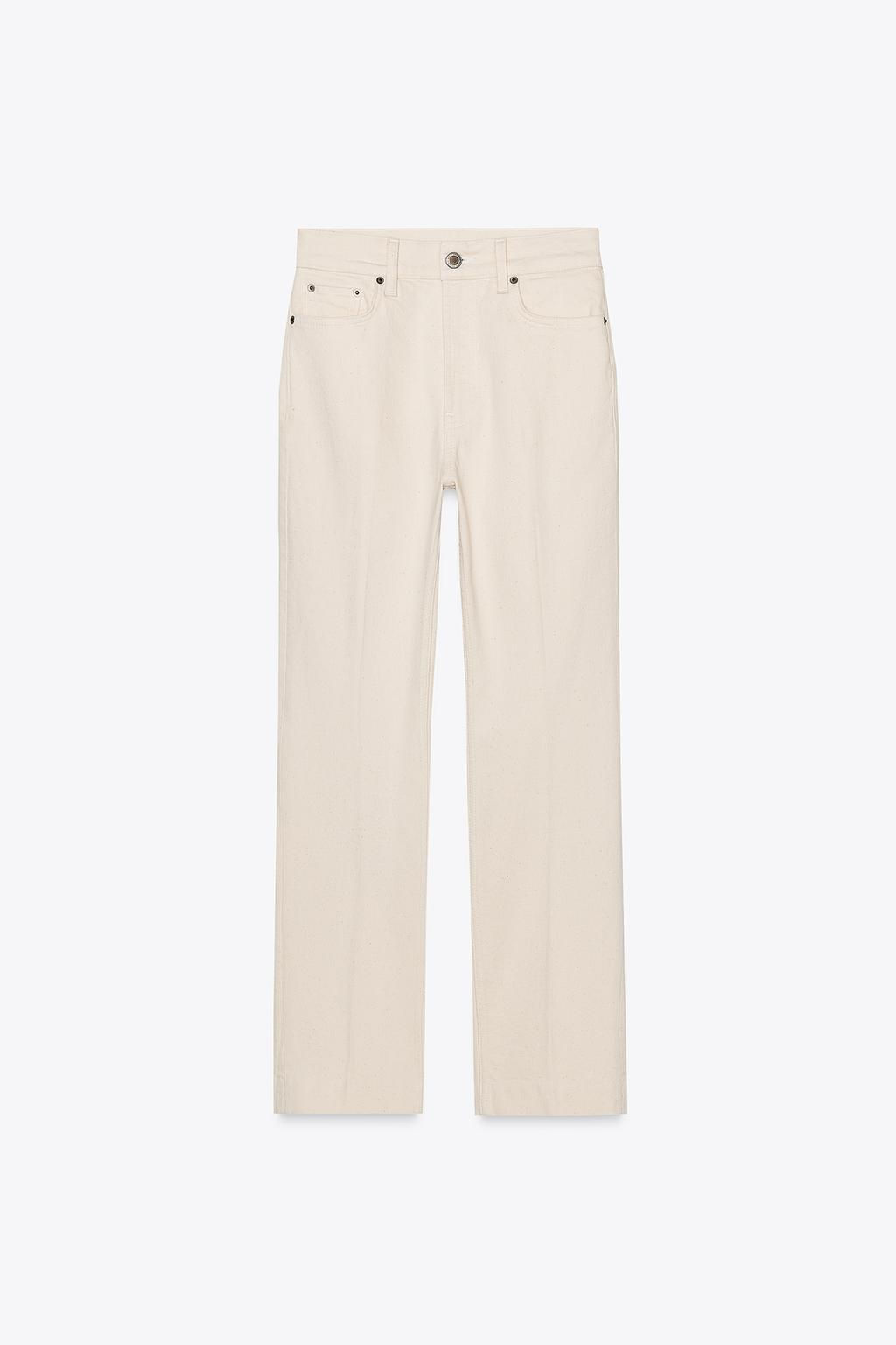 ZW COLLECTION HIGH-WAIST BOOTCUT CROPPED JEANS - Zara фото 46