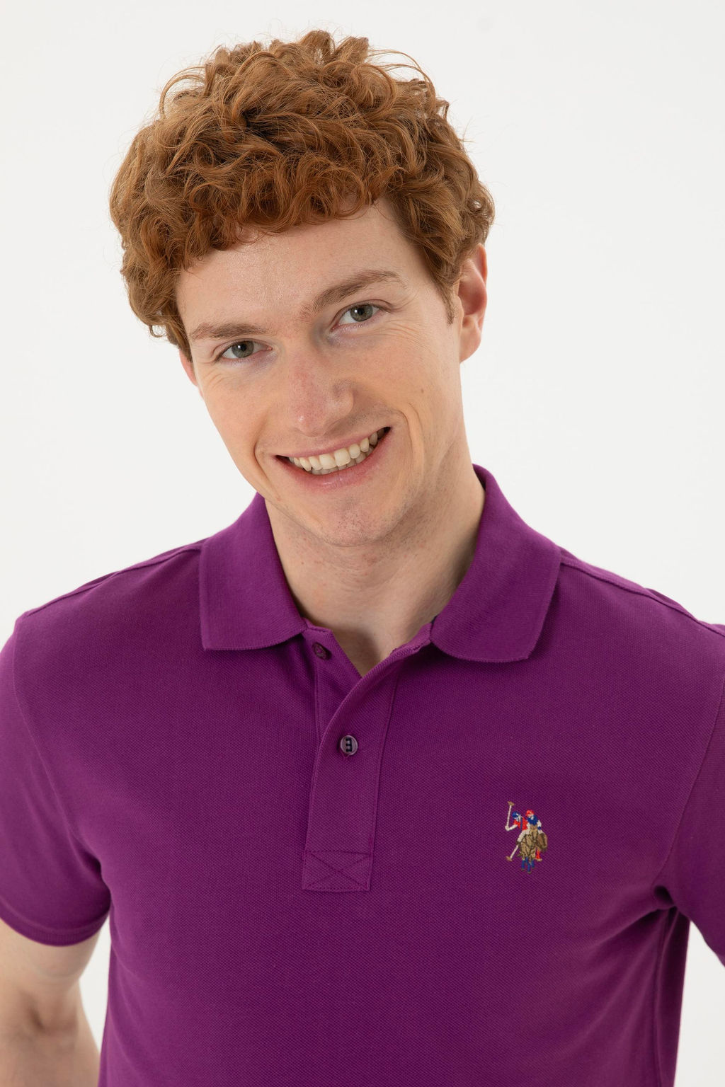 Мужская фиолетовая базовая футболка - U.s. polo assn фото 9