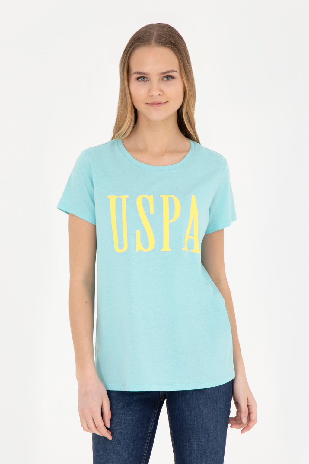 Женская мятная футболка с круглым вырезом - U.s. polo assn фото 9