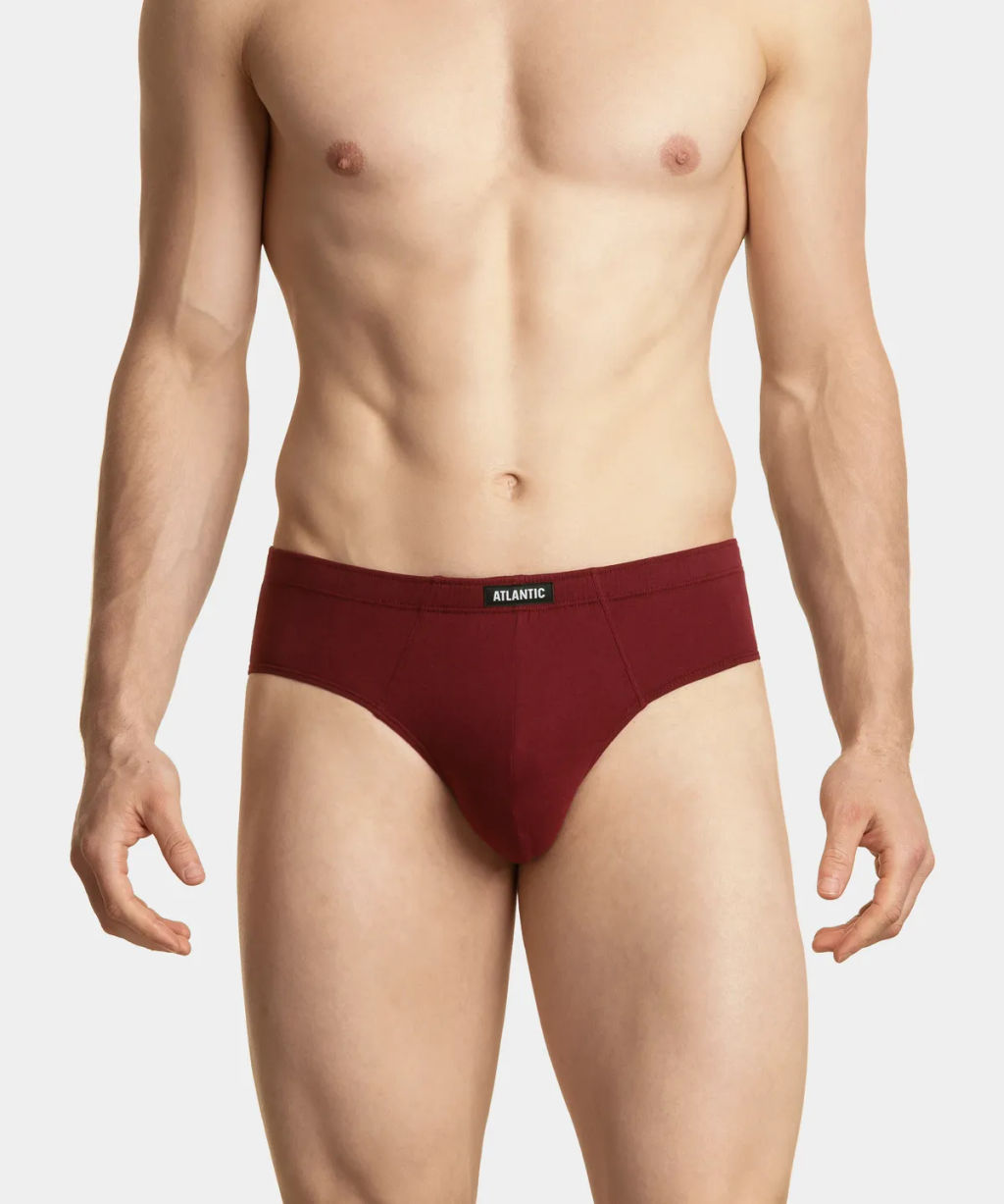 ATLANTIC 5SMP-003/02 Трусы классика Solid - набор 5 шт. темно-синий + винный + изумрудный + темно-голубой + темно-синий  фото 2