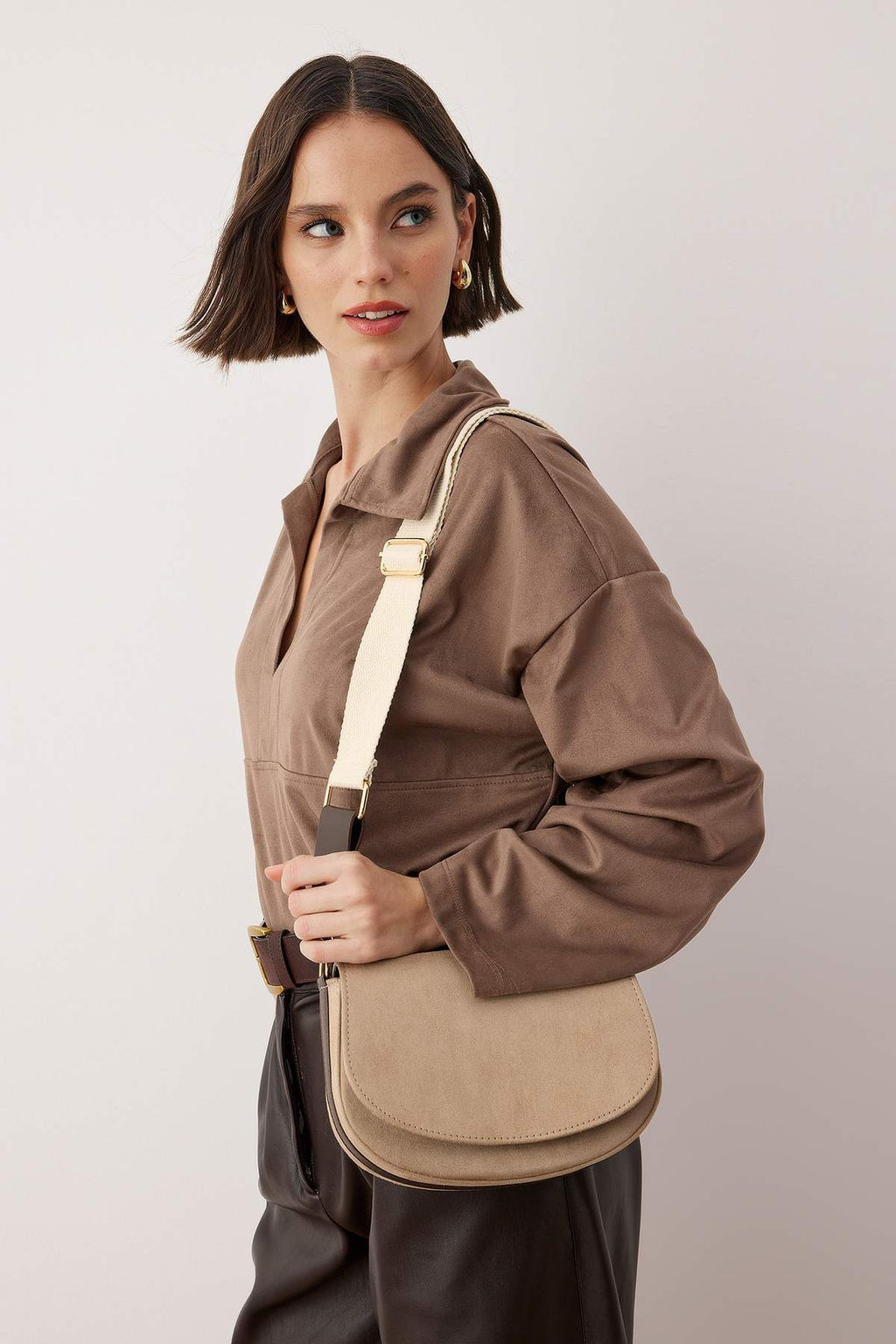 Bej Suet Cift Ask?l? Kad?n City Canta TAKAW26OC00032