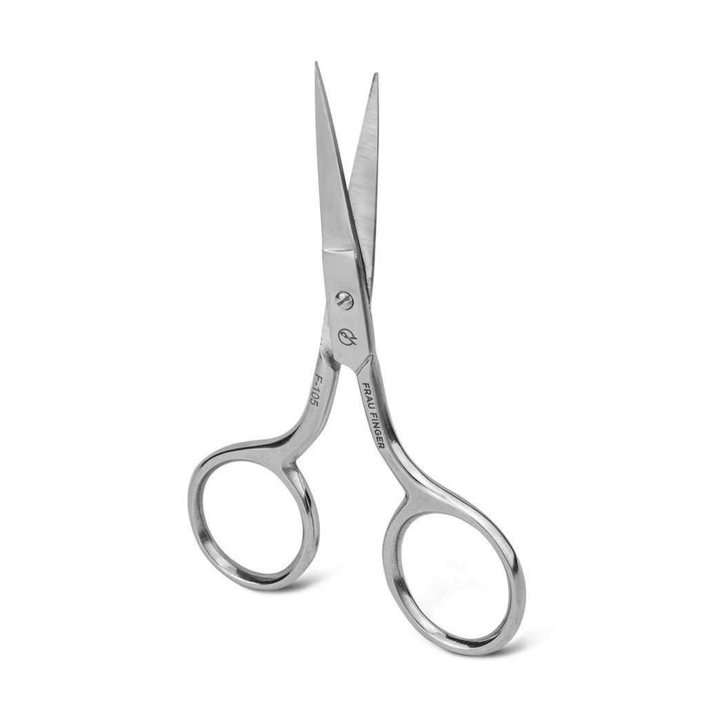Frau Finger Ножницы маникюрные для ногтей прямые / Classic FS-105SP, глянцевые, ручная заточка, 9 см