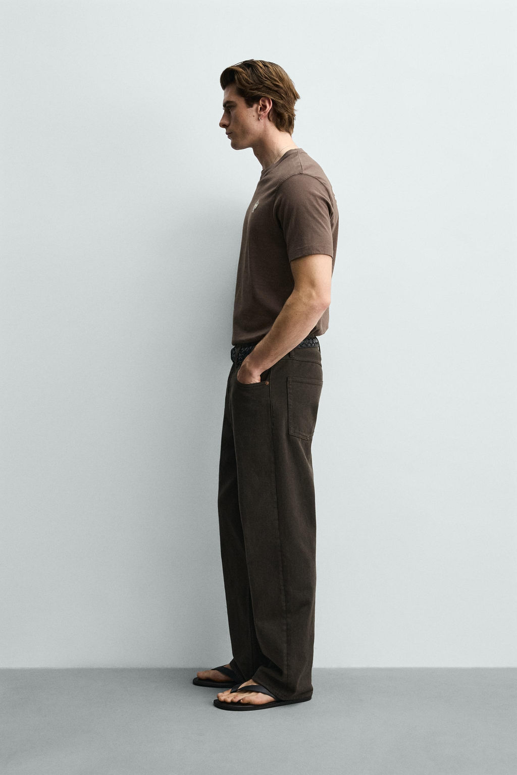 CAMISETA BORDADO S?NDWICH / Marr?n claro - Zara фото 12