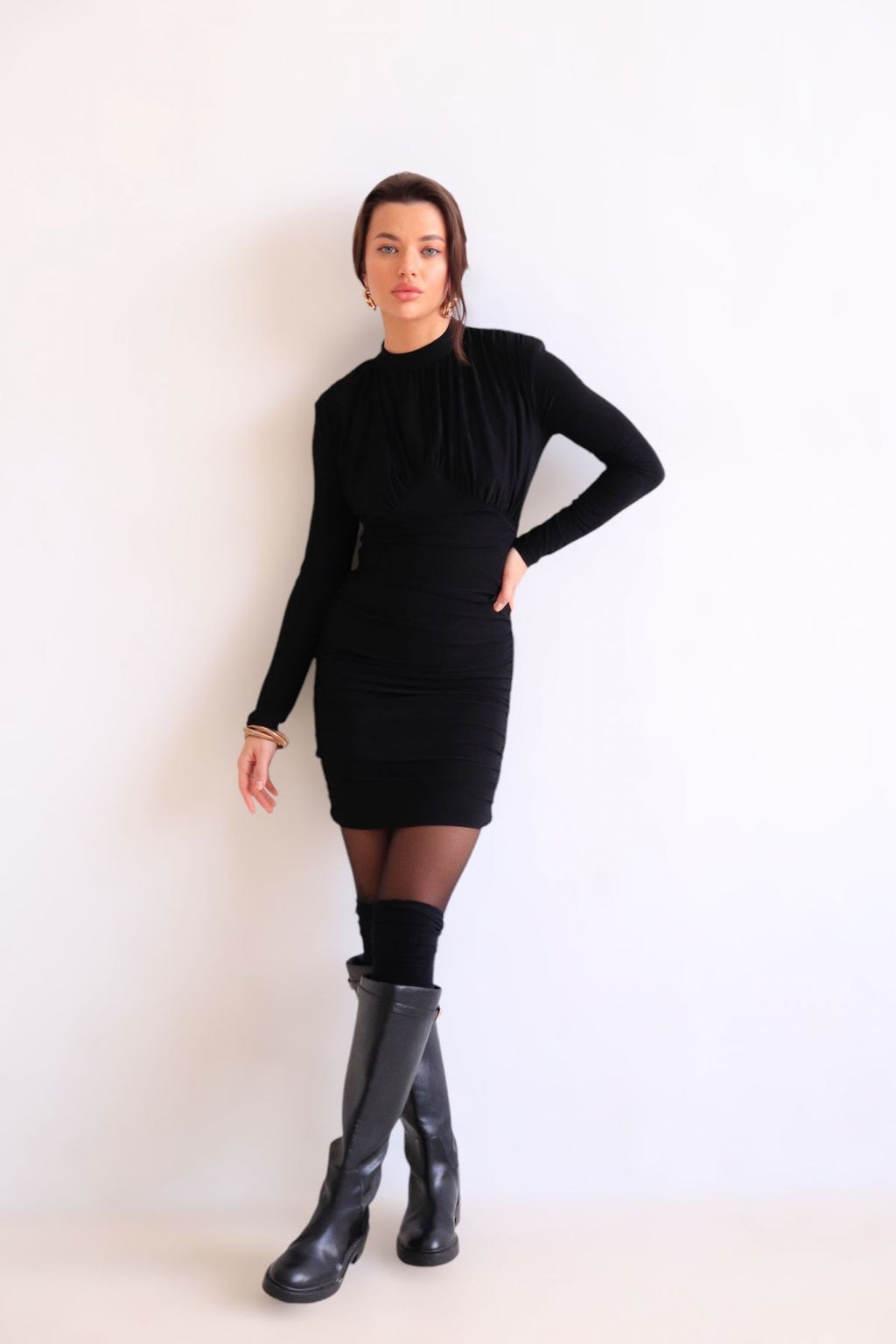 Мини-платье чёрное - Martichelli фото 26