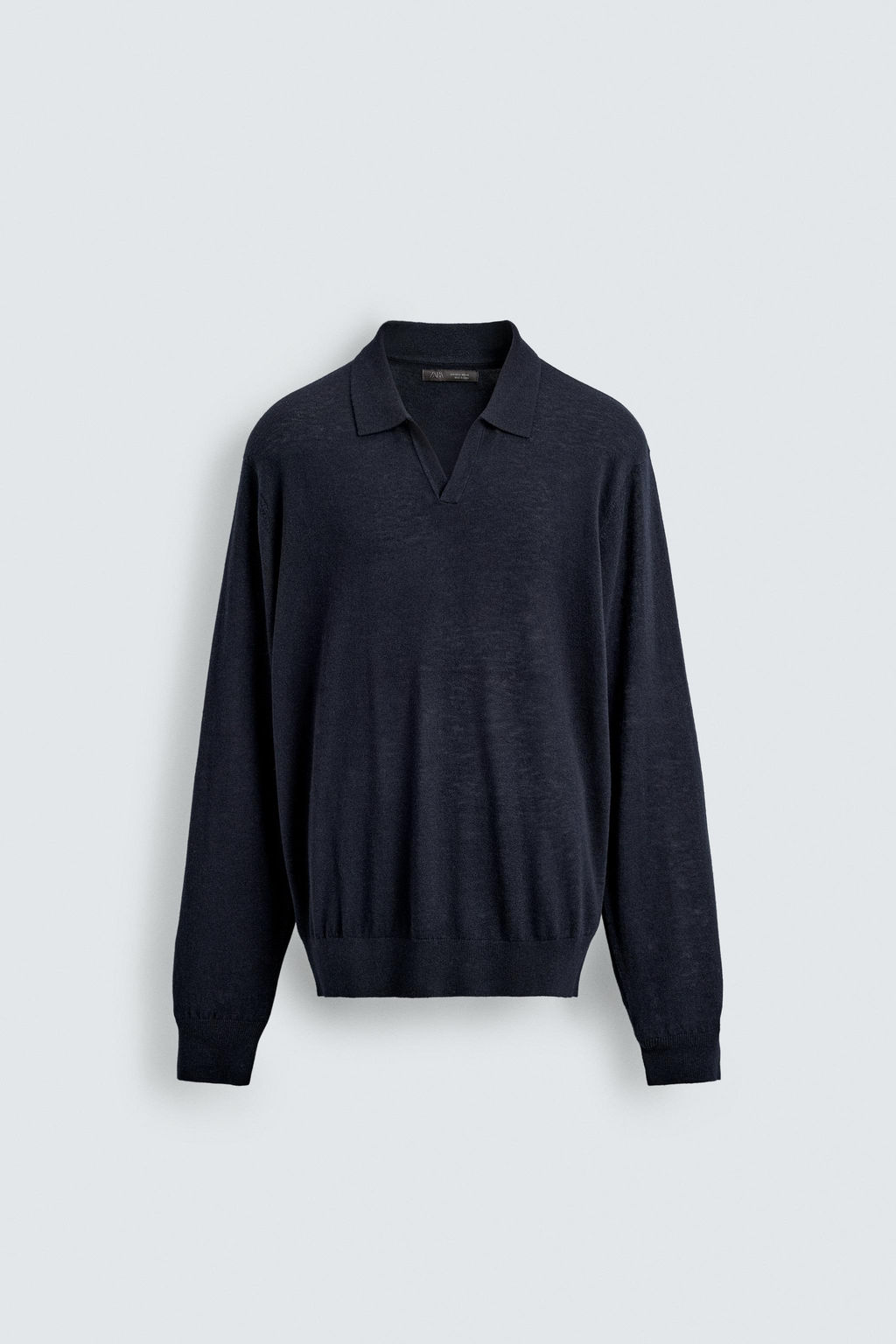 WOOL/SILK KNIT POLO SHIRT - Zara фото 7