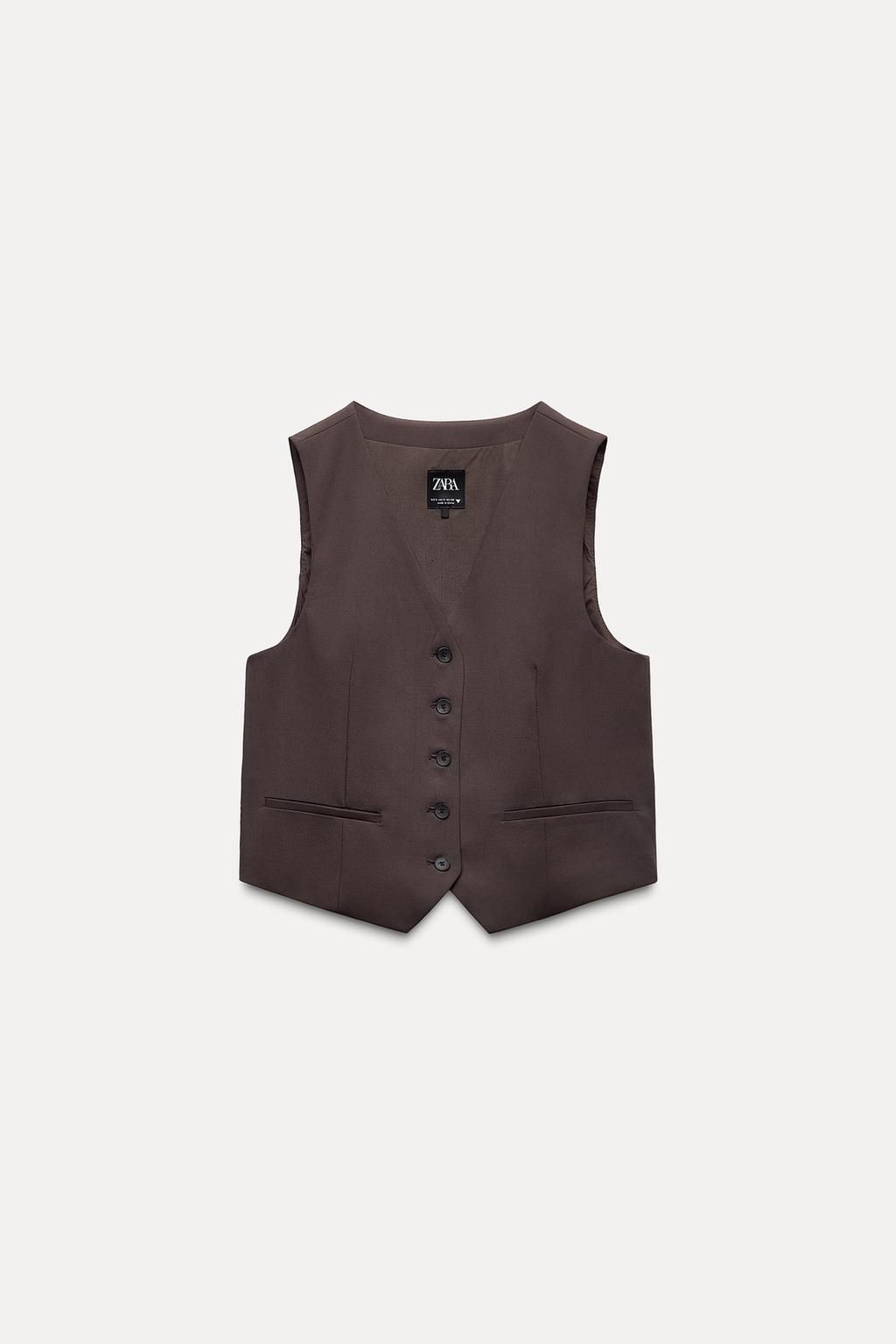 WAISTCOAT WITH TAB - Zara фото 4