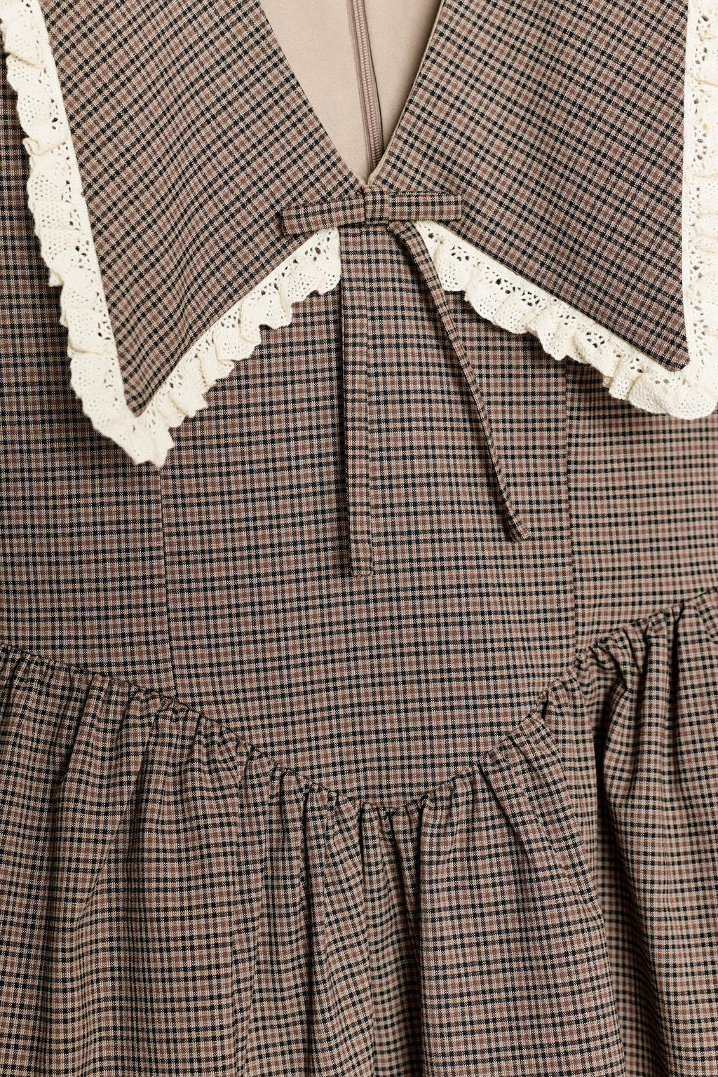 CHECKED DRESS WITH PETER PAN COLLAR - Zara фото 12