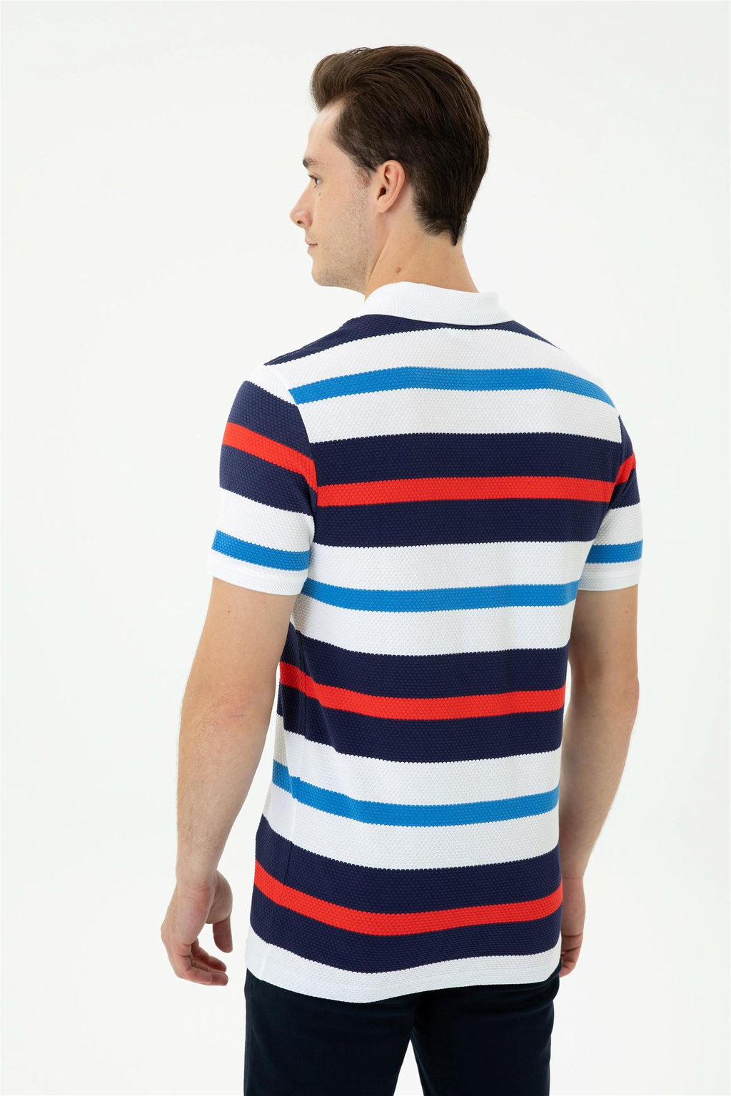 Мужская темно-синяя футболка с воротником-поло - U.s. polo assn фото 5