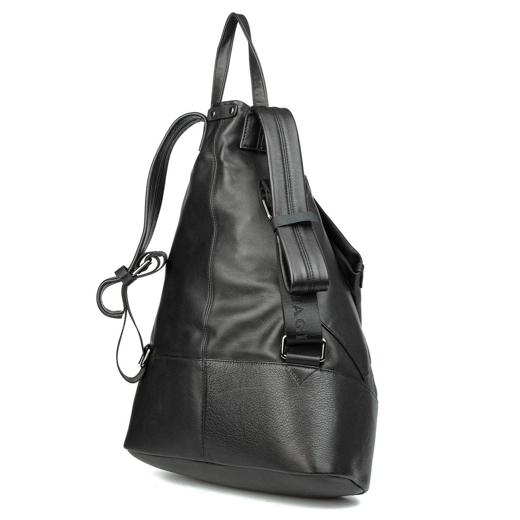 8003-68 black, мужской кожаный рюкзак Barcelo Biagi