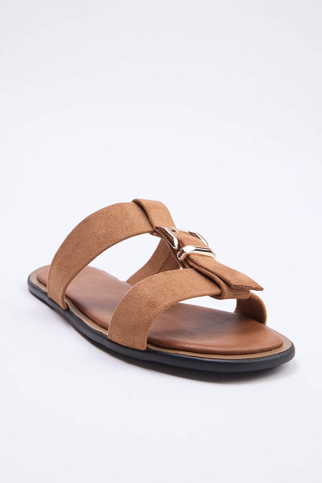 Taba Suet Kad?n Cift Bantl? Terlik TAKSS26TE00015