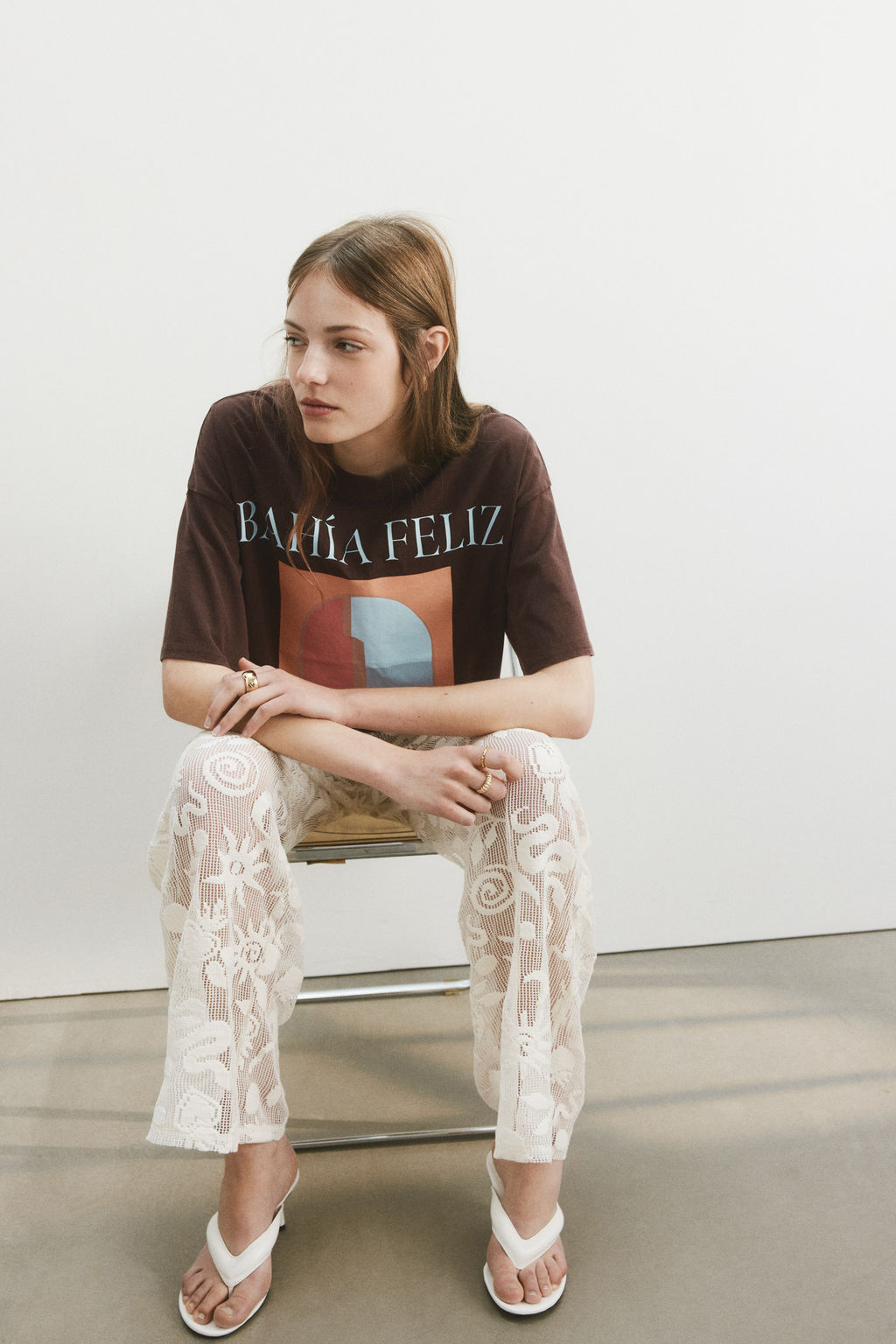 Camiseta oversize estampada - H&m фото 8