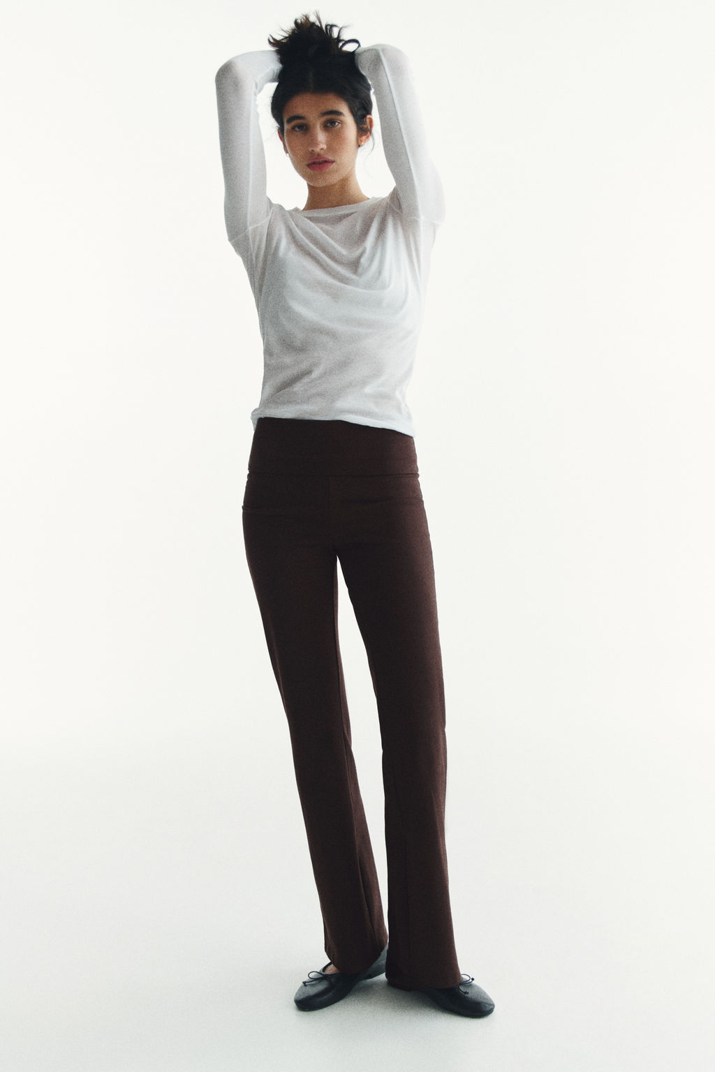 Pantal?n de algod?n con cintura plegable - H&m фото 6