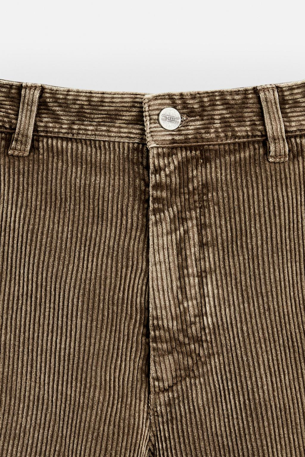 CORDUROY CARROT FIT TROUSERS - Zara фото 43