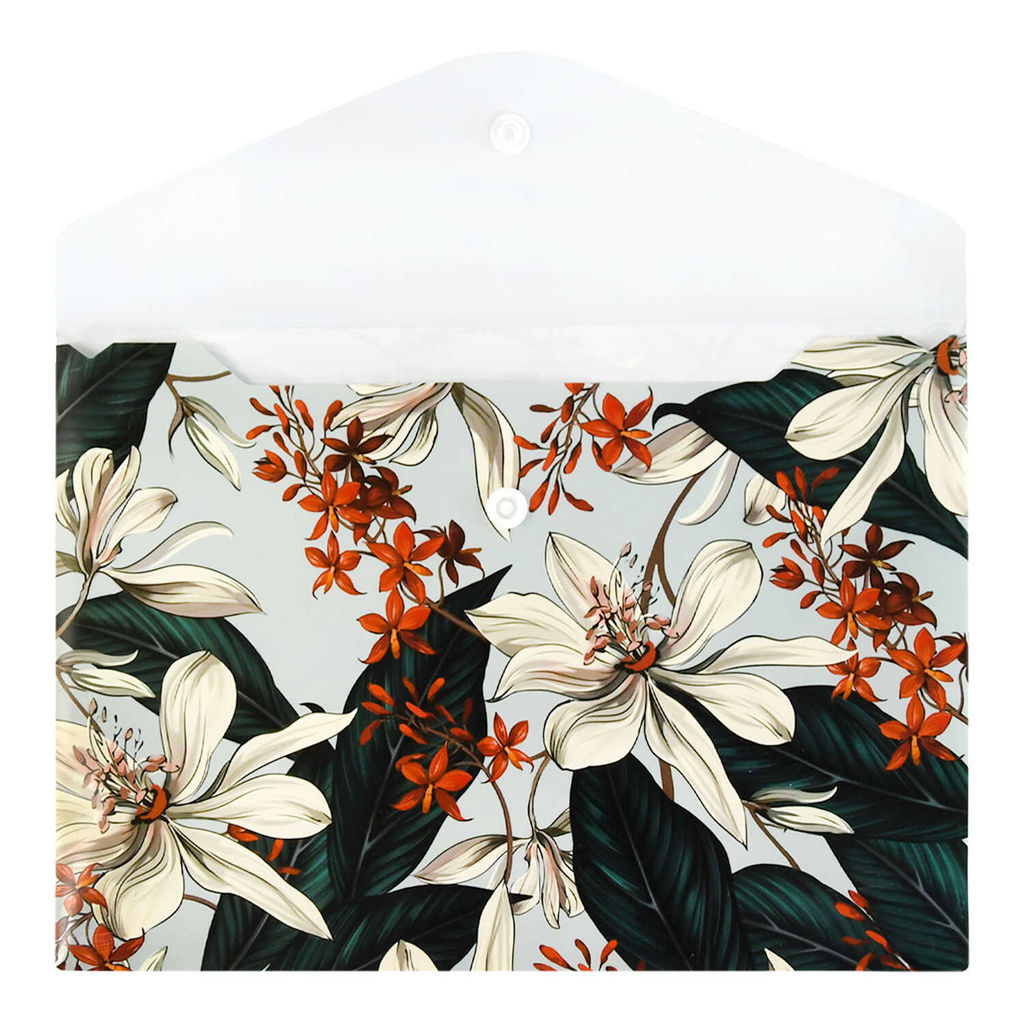 Цена за 2 шт.Папка для школьных тетрадей пластиковая Феникс+, арт. 69021/ 12 ТРОПИЧЕСКИЕ ЦВЕТЫ