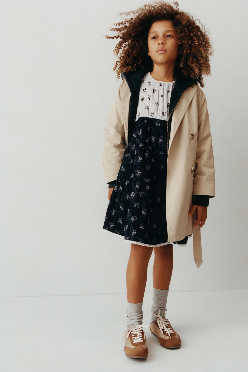 CHECK AND FLORAL DRESS - Zara фото 5