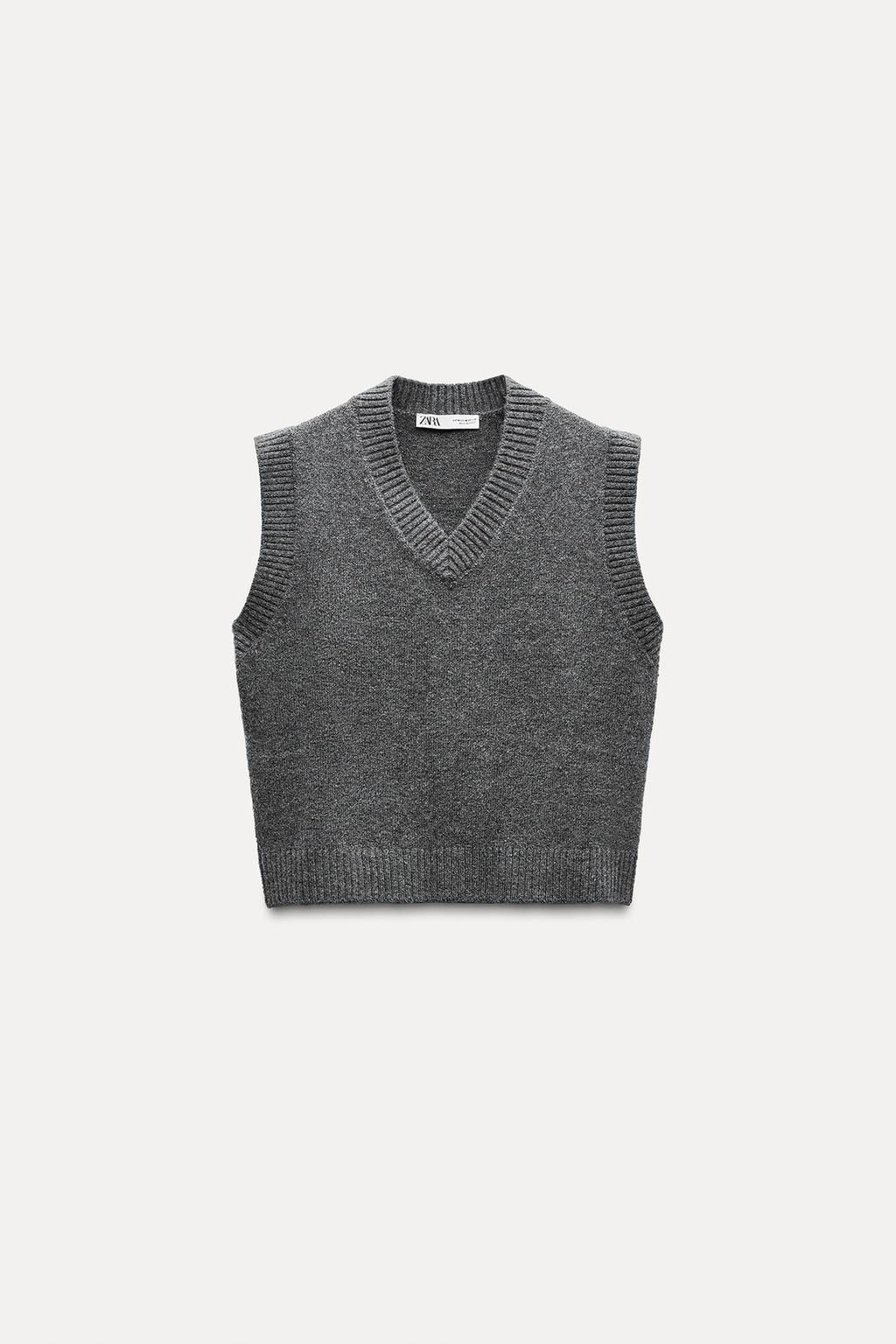 PLAIN KNIT SLEEVELESS JUMPER - Zara фото 4