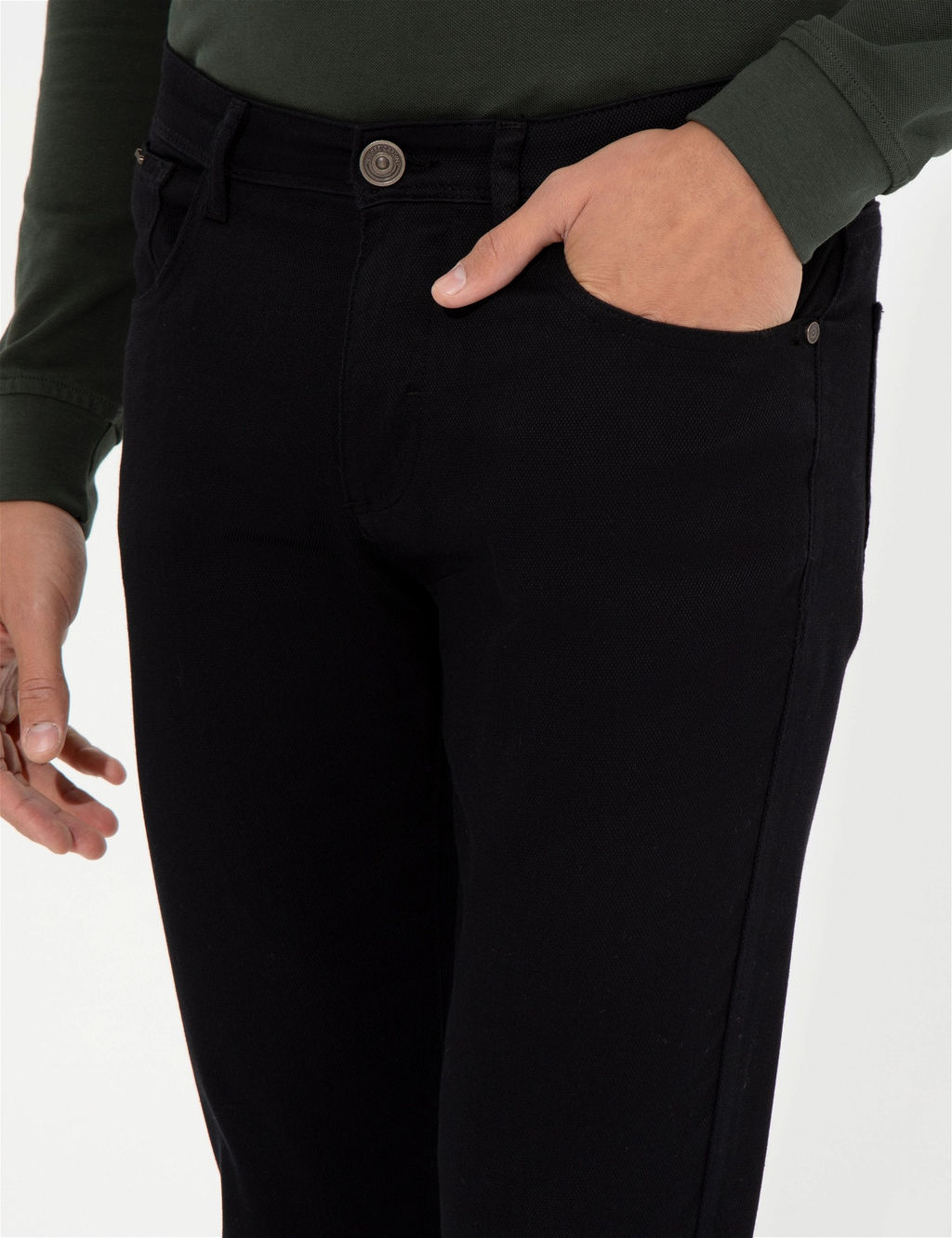 Siyah Slim Fit Kanvas Pantolon - Pierre cardin фото 6