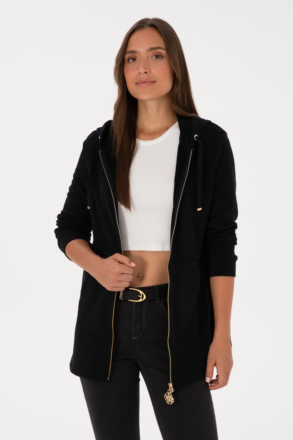 Kad_n Siyah Basic Sweatshirt Sepette S_rpriz _ndirim