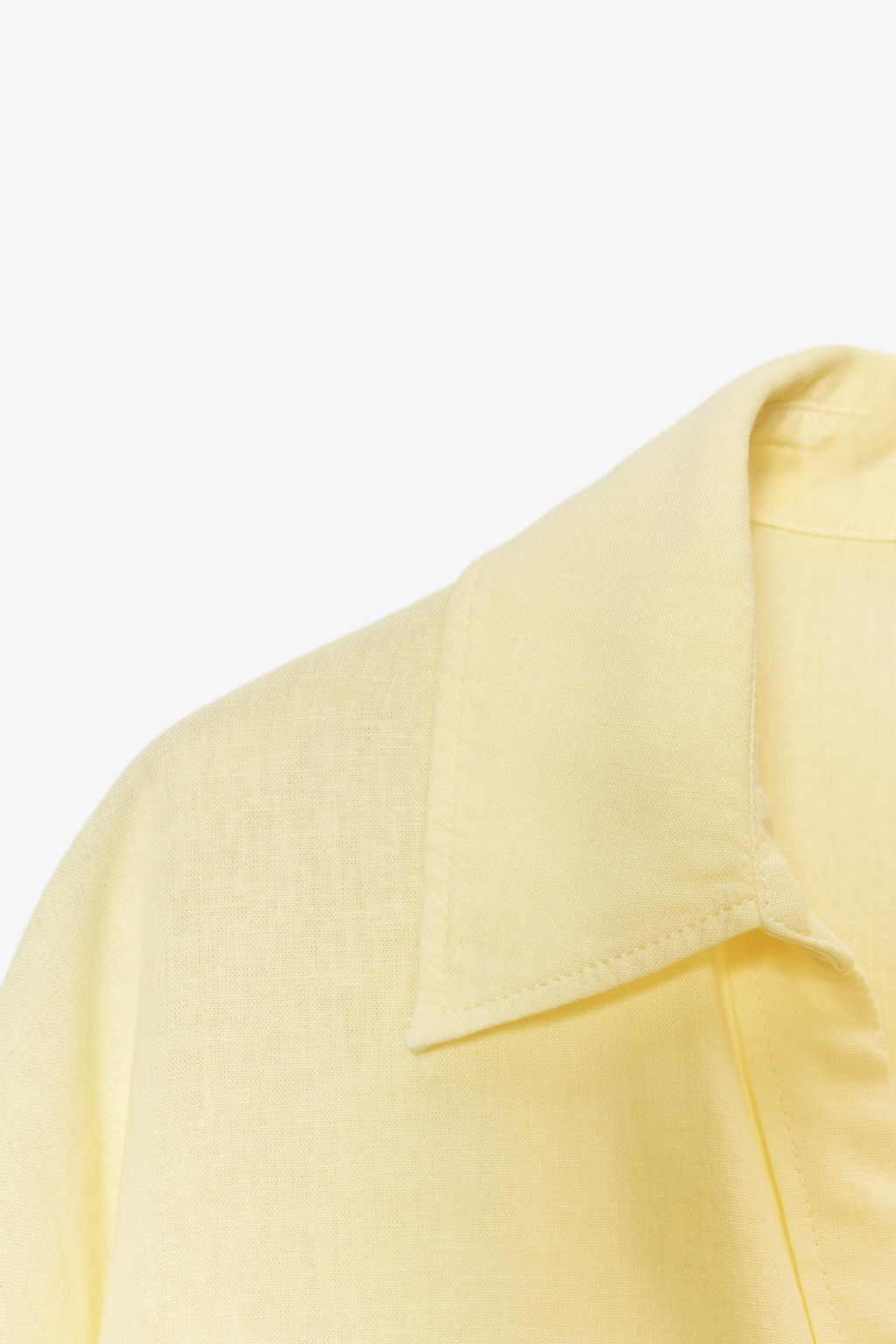 CROPPED LINEN BLEND SHIRT - Zara фото 53
