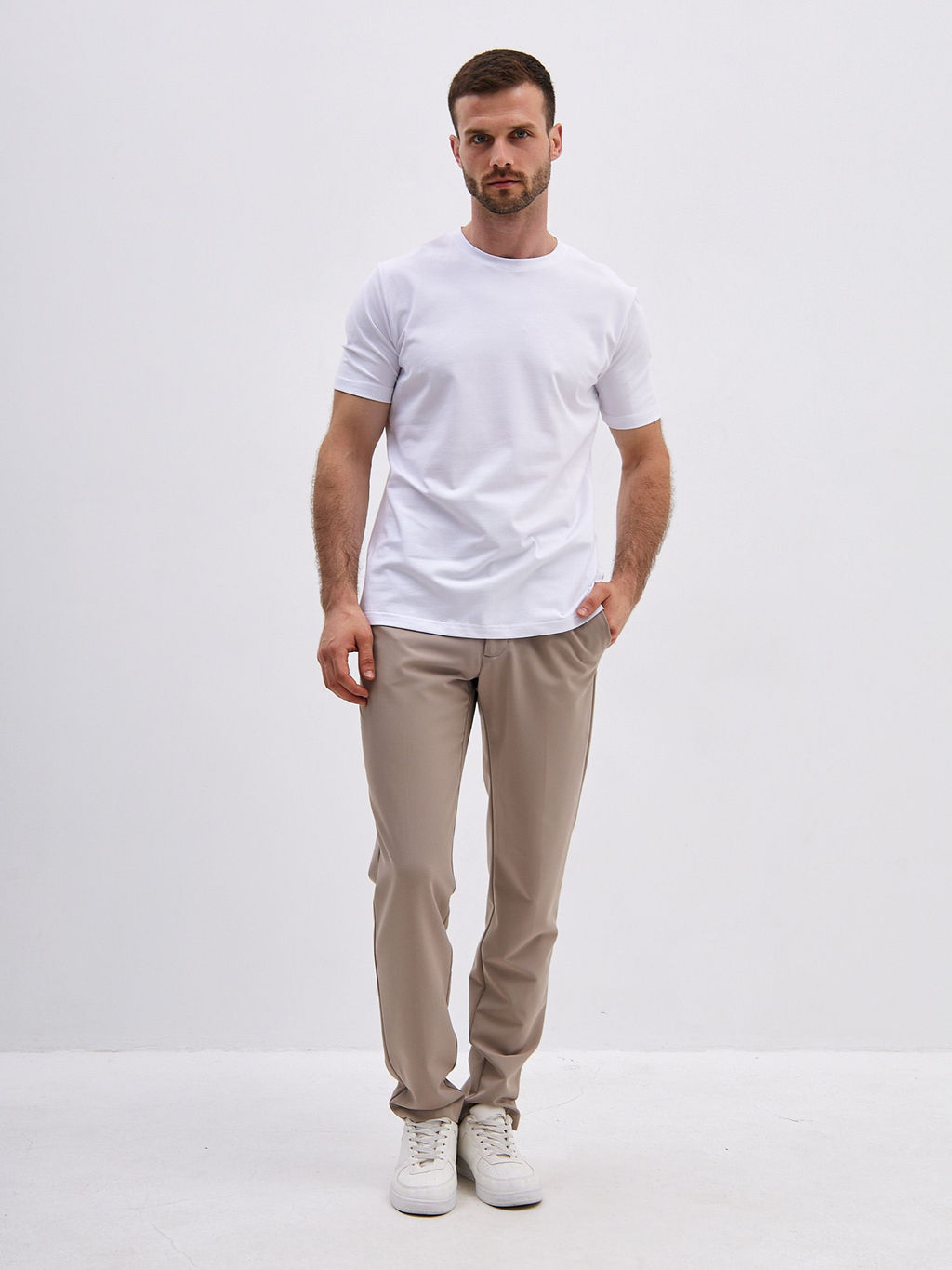 Футболка мужская короткий рукав GREG G145-KO-HJ-10002-N (белый)