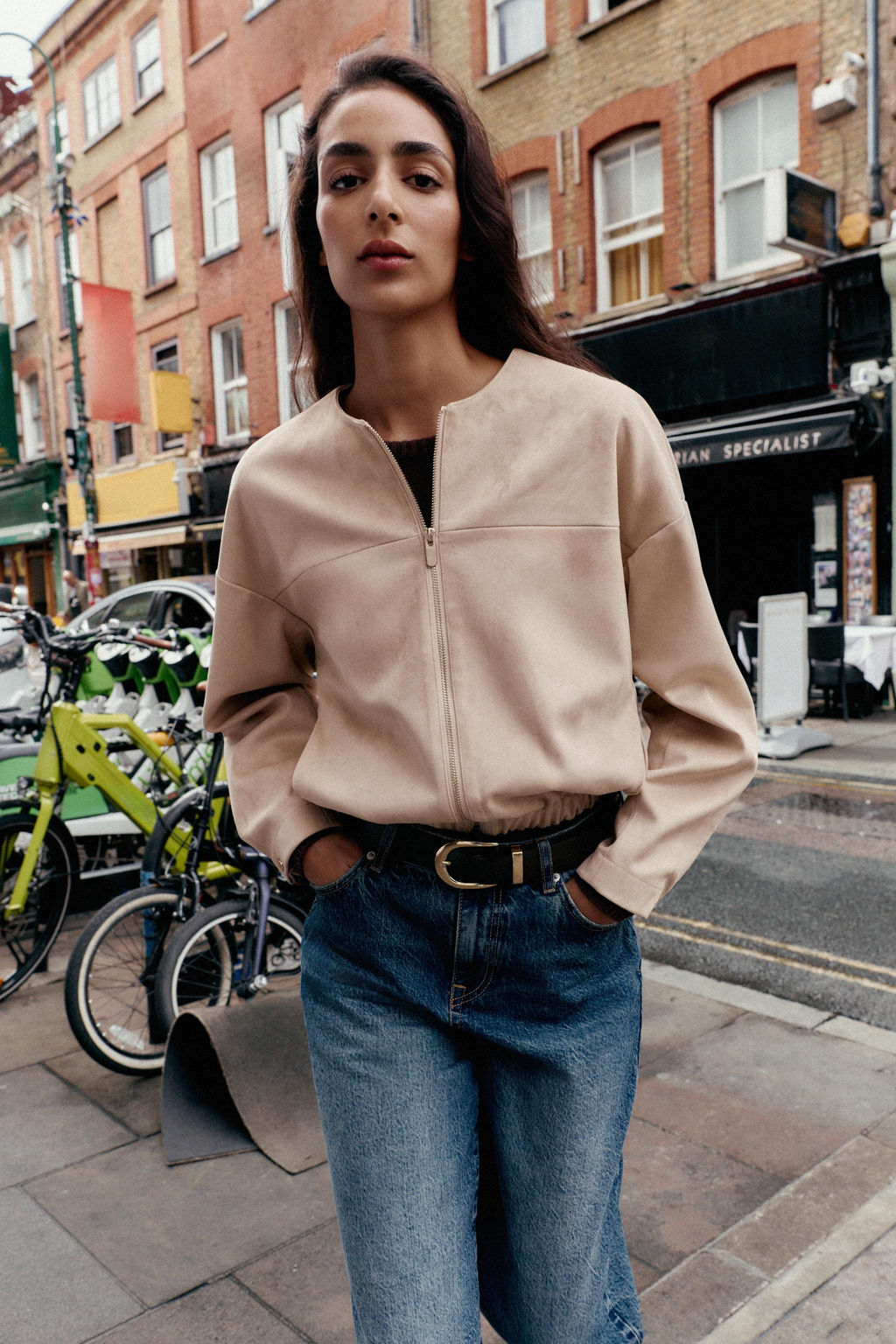 FAUX SUEDE BOMBER JACKET - Zara фото 2