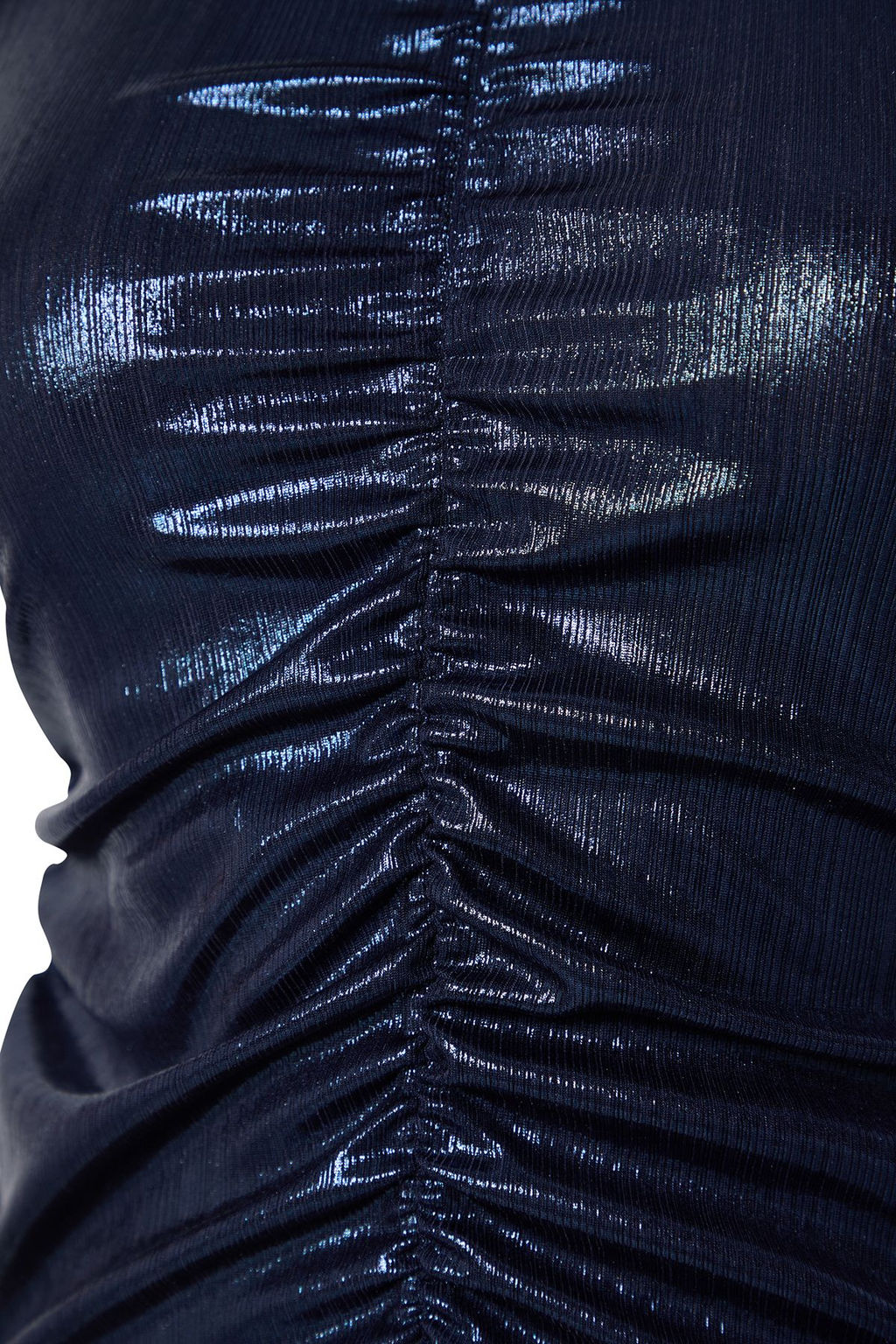 Lacivert Metalik Gorunumlu Par?lt?l? Orme Bluz TPRSS25BZ00004 - Trendyolmilla фото 7