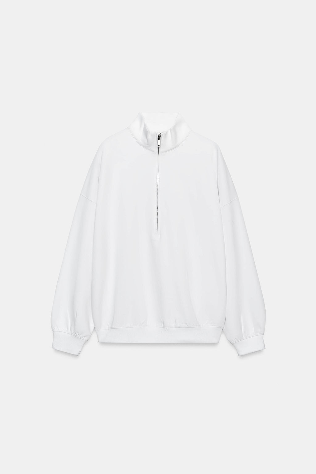 SUDADERA OVERSIZE CREMALLERA / Blanco - Zara фото 5