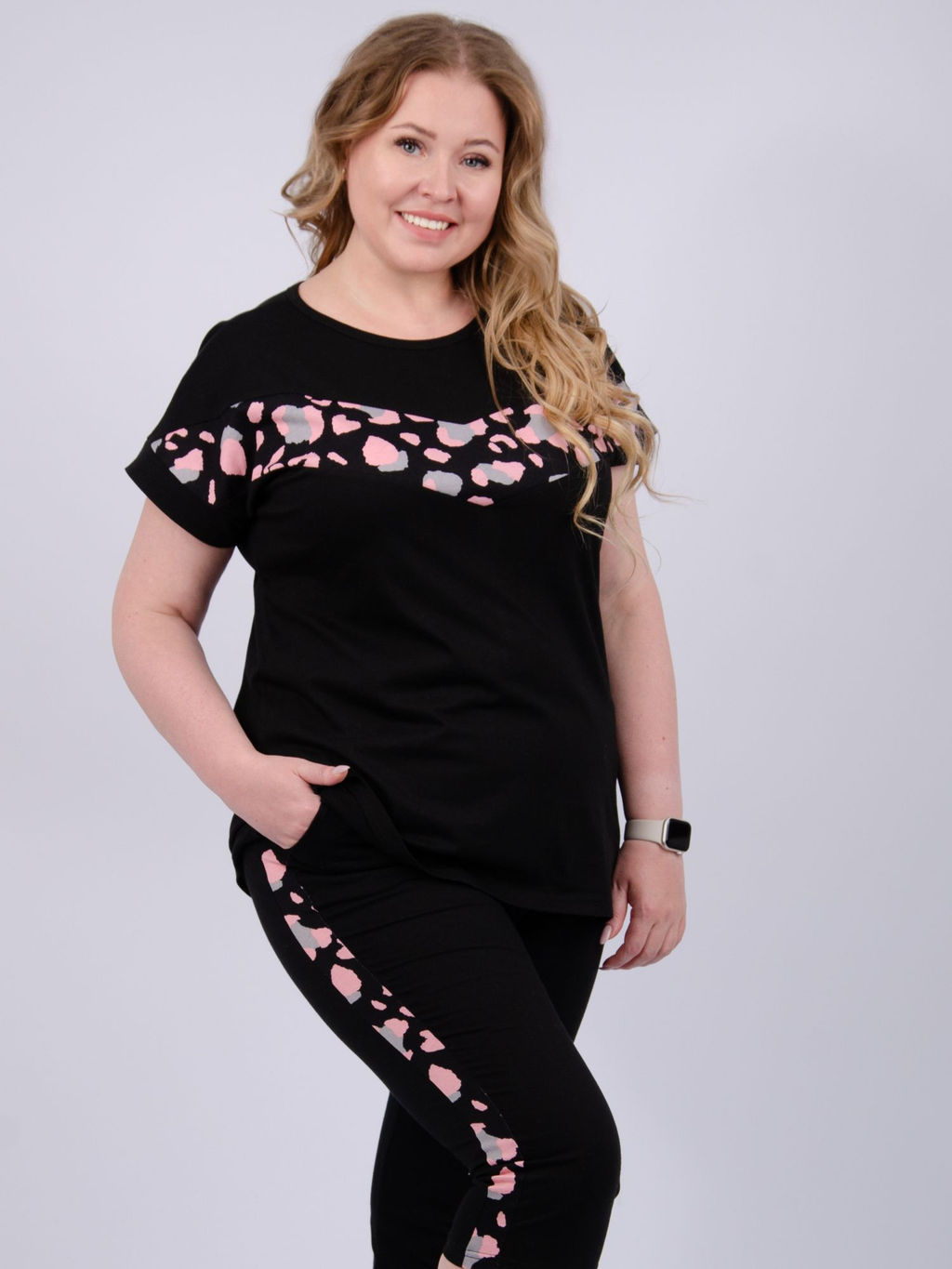 Костюм "Орнелла 2" чёрный, трикотаж (М)