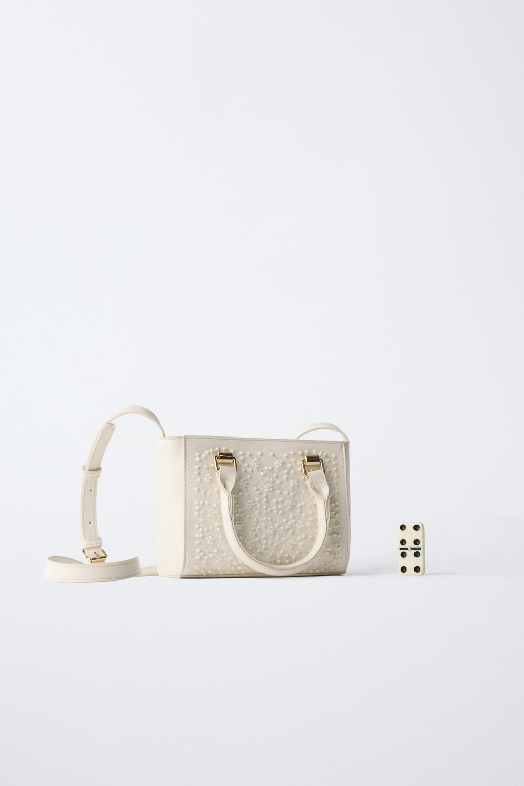 BOLSO BANDOLERA PERLITAS / Blanco - Zara фото 6