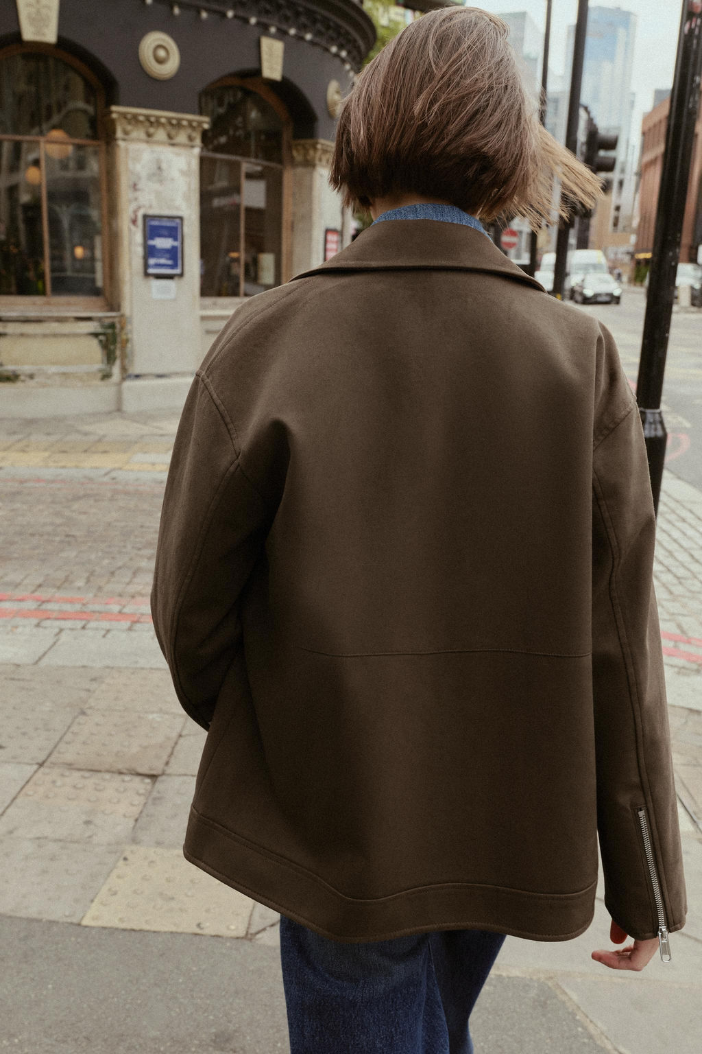 FAUX SUEDE BIKER JACKET - Zara фото 6