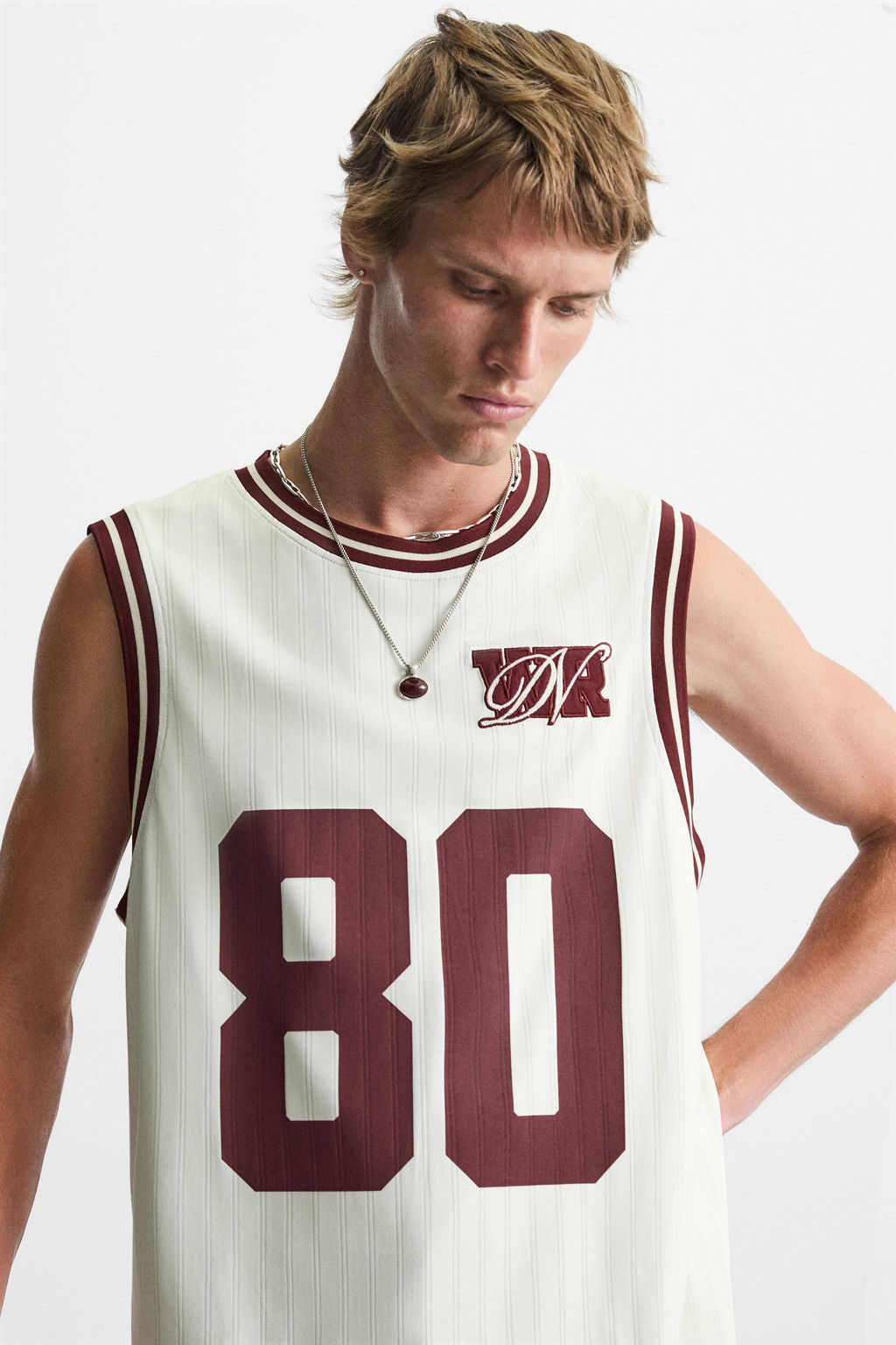 CONTRAST VARSITY TANK TOP - Zara фото 5