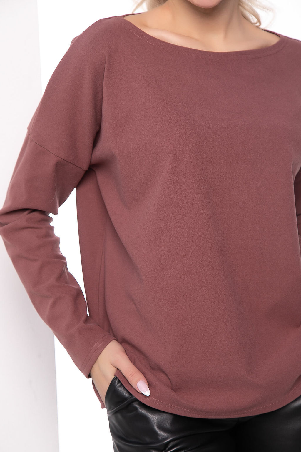 Лонгслив Инэс (ягодный) Б7953 - Lt collection фото 3