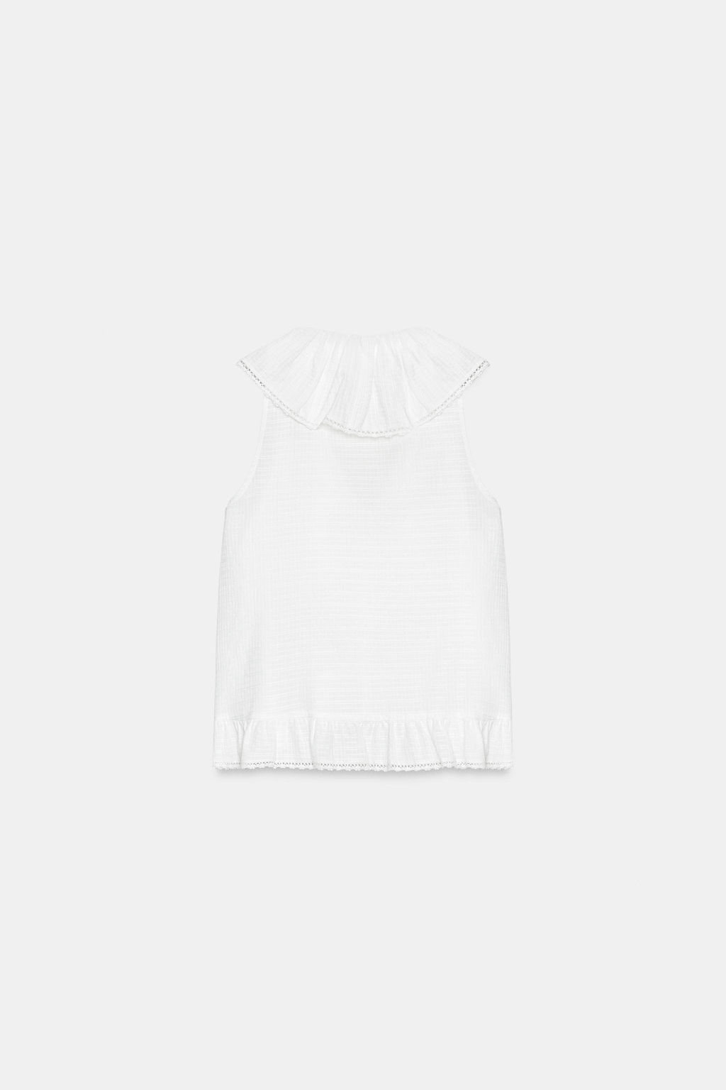 BLUSA VOLANTES PUNTILLA / Blanco - Zara фото 8