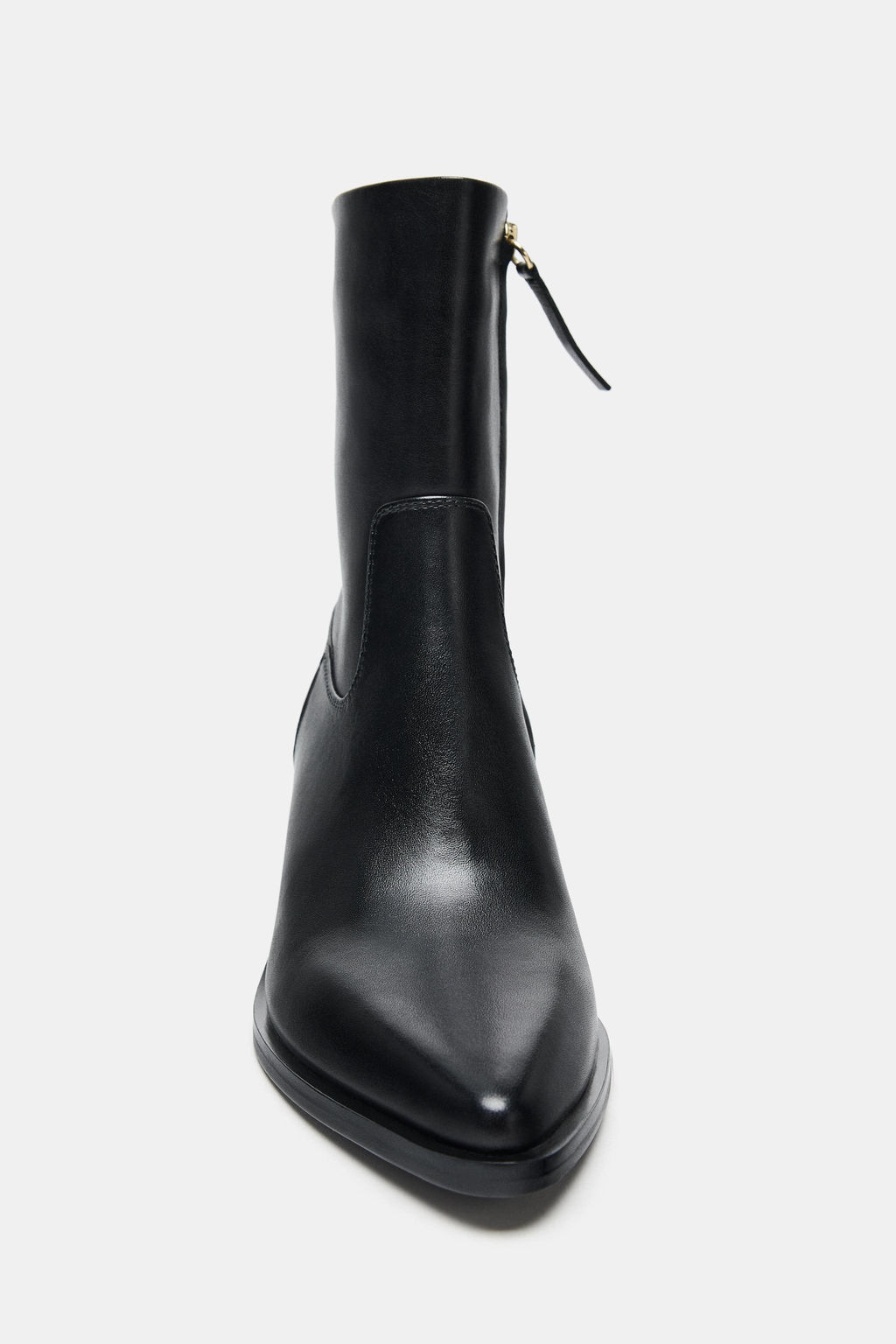 LEATHER COWBOY ANKLE BOOTS - Zara фото 4
