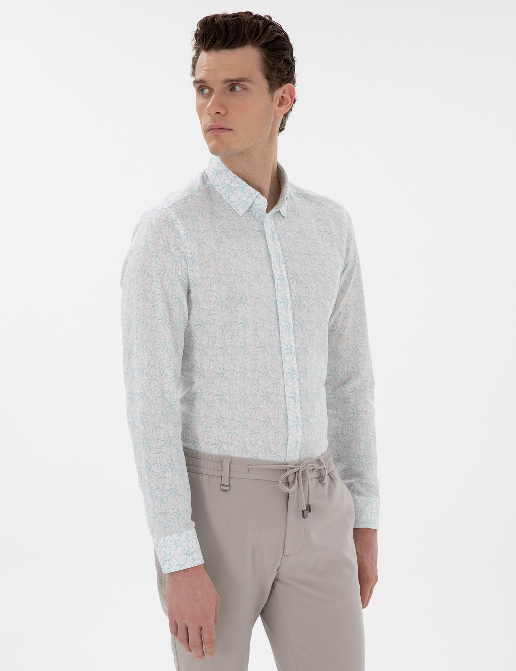 Mint Slim Fit Uzun Kollu G_mlek