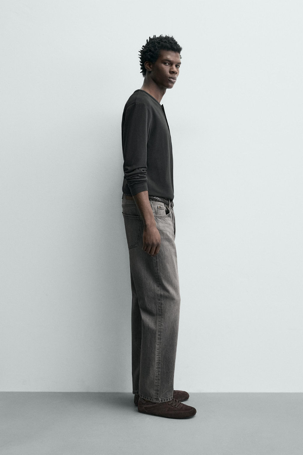 JEANS REGULAR FIT / Gris - Zara фото 4