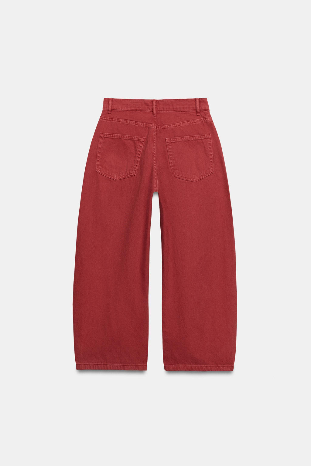 JEANS ZW COLLECTION CAPRI BALLOON TIRO MEDIO / Rojo - Zara фото 7