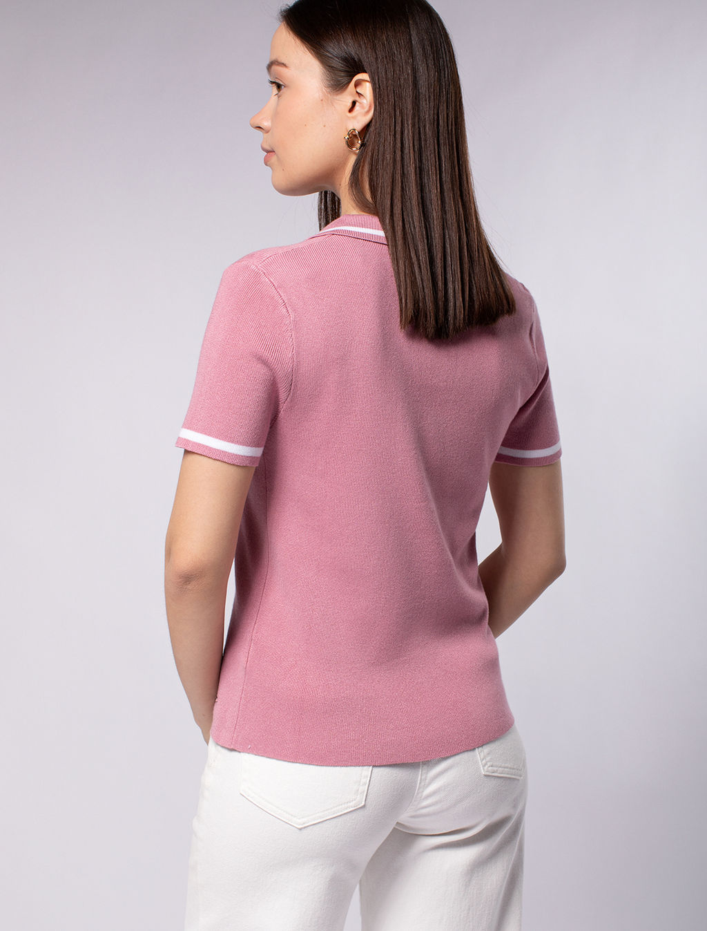 VILATTE / Поло тонкой вязки из вискозы  фото 12