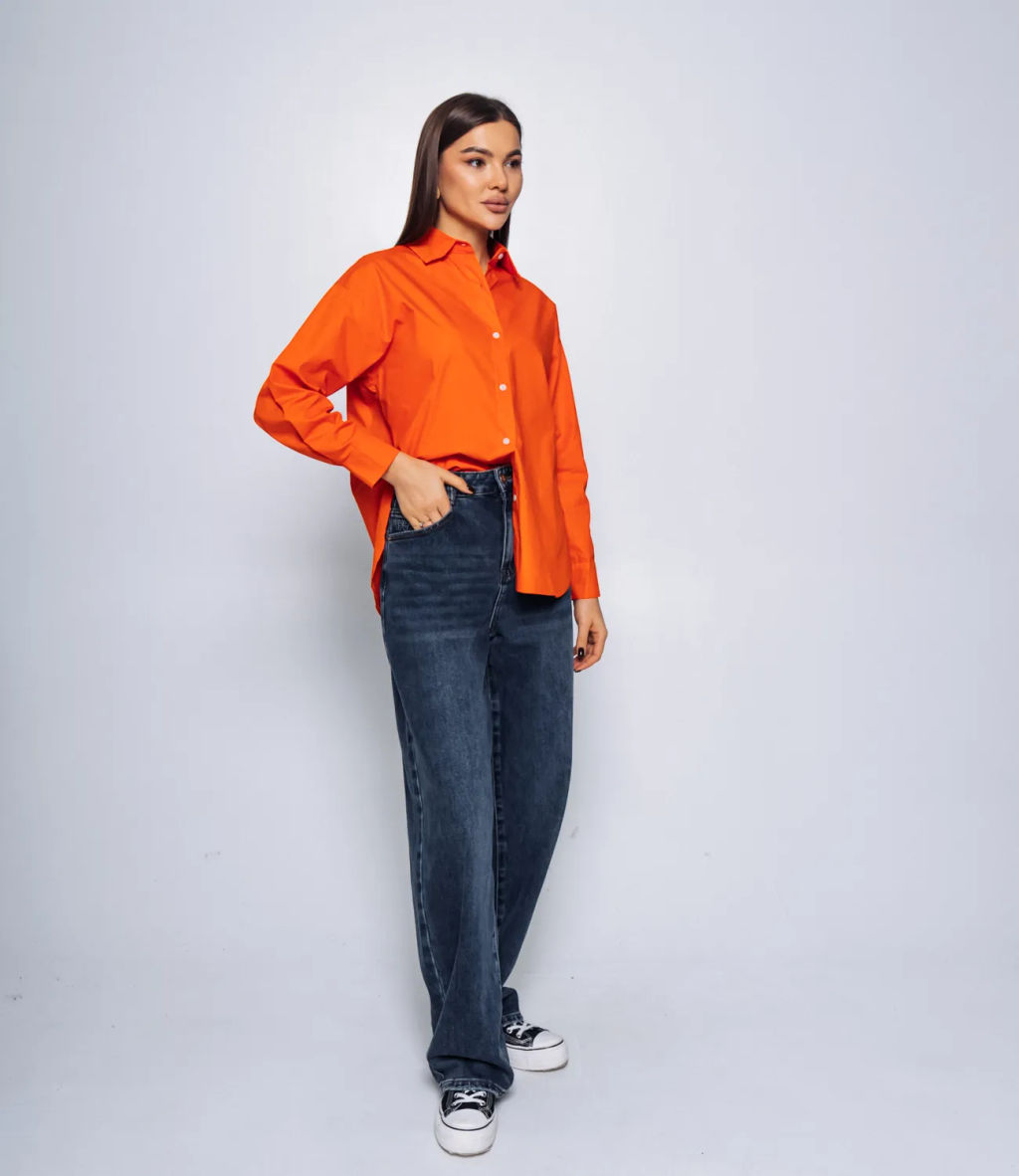 Рубашка #КТ3160 (8), оранжевый