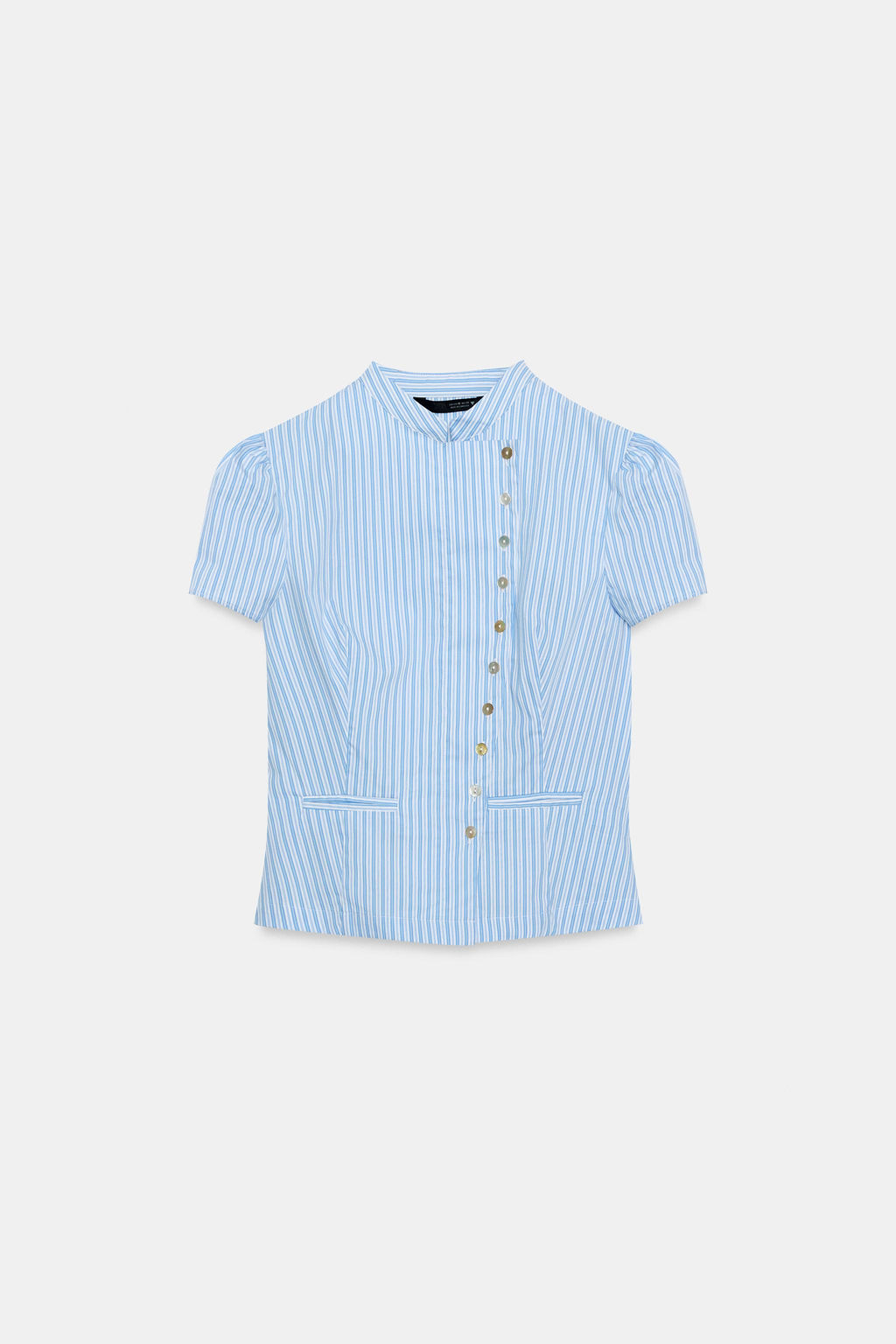TOP RAYAS BOTONES / Azul / Blanco - Zara фото 4