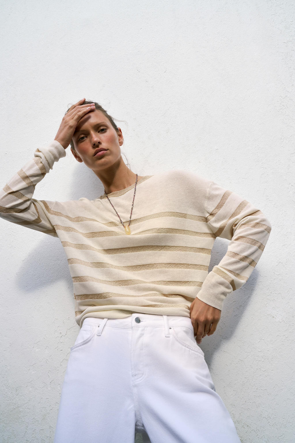 JERSEY PUNTO RAYAS HILO METALIZADO / 975 - Zara фото 3