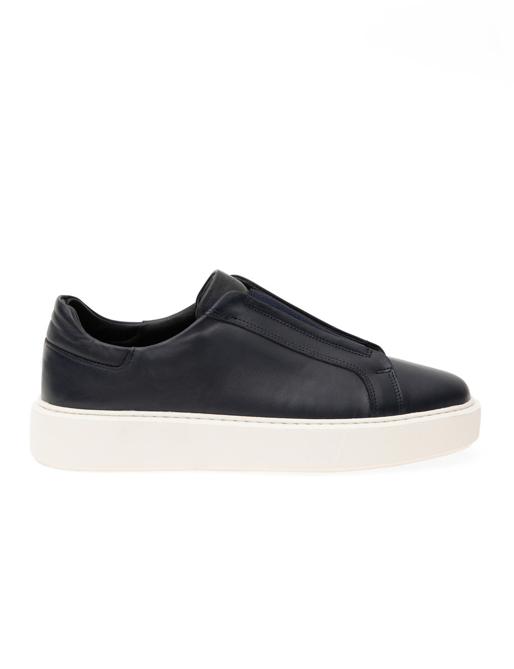 Lacivert %100 Deri Casual Ayakkab_