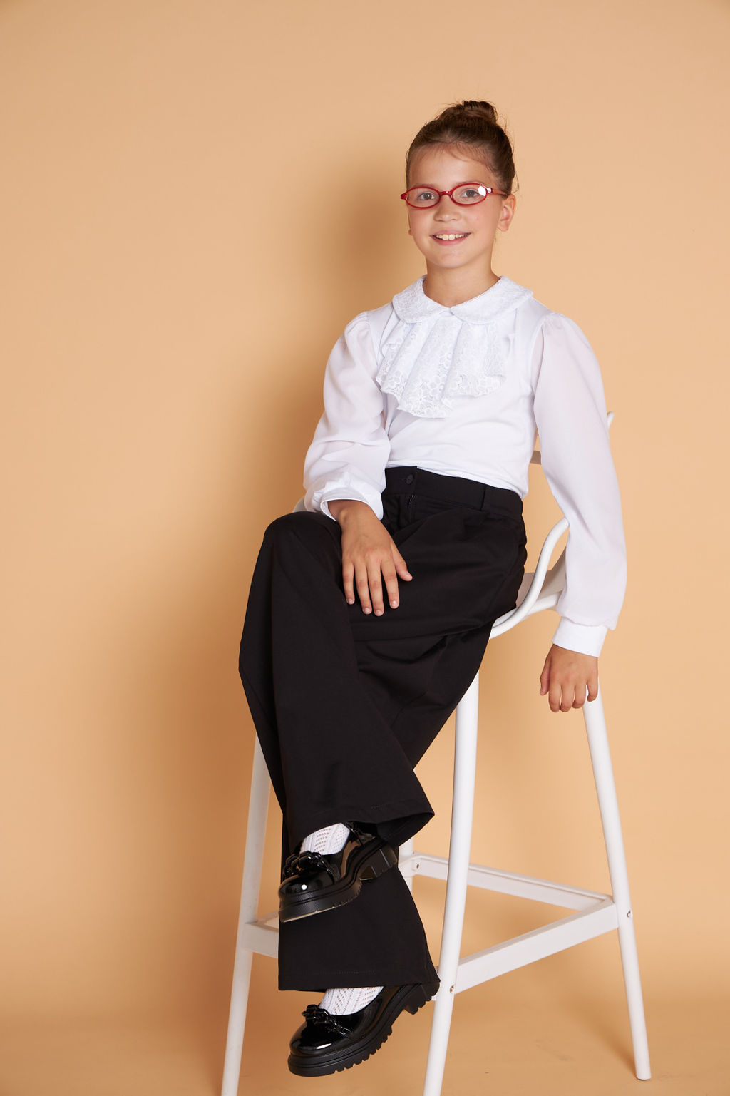 Брюки для девочки "Палаццо",чёрный