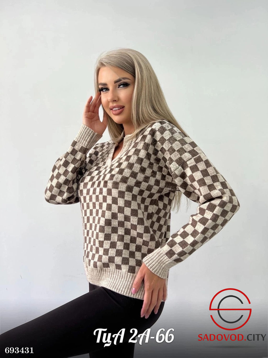 Кофта женская с воротником