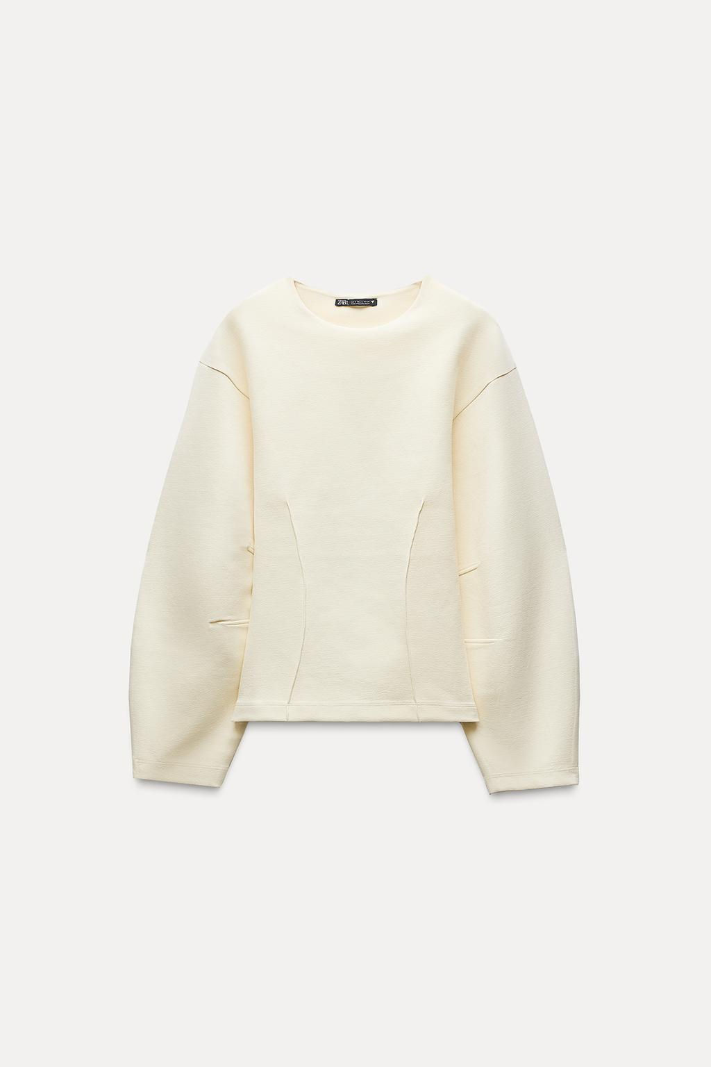 FITTED INTERLOCK SWEATSHIRT - Zara фото 21