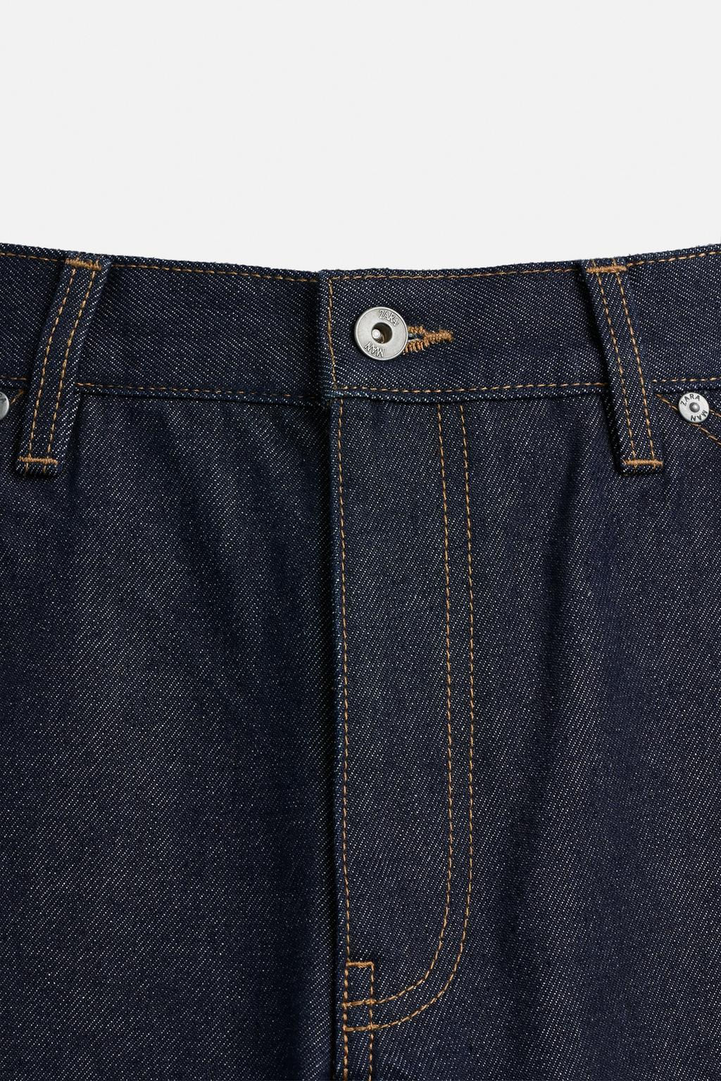 BAGGY FIT DENIM BERMUDA SHORTS WITH STITCHING - Zara фото 8