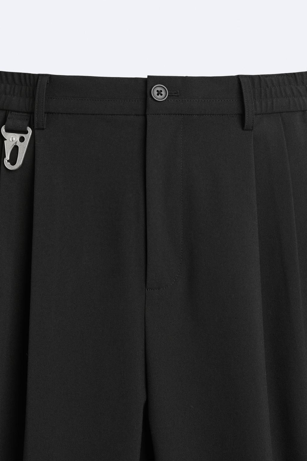 WIDE-FIT PLEATED TROUSERS - Zara фото 17