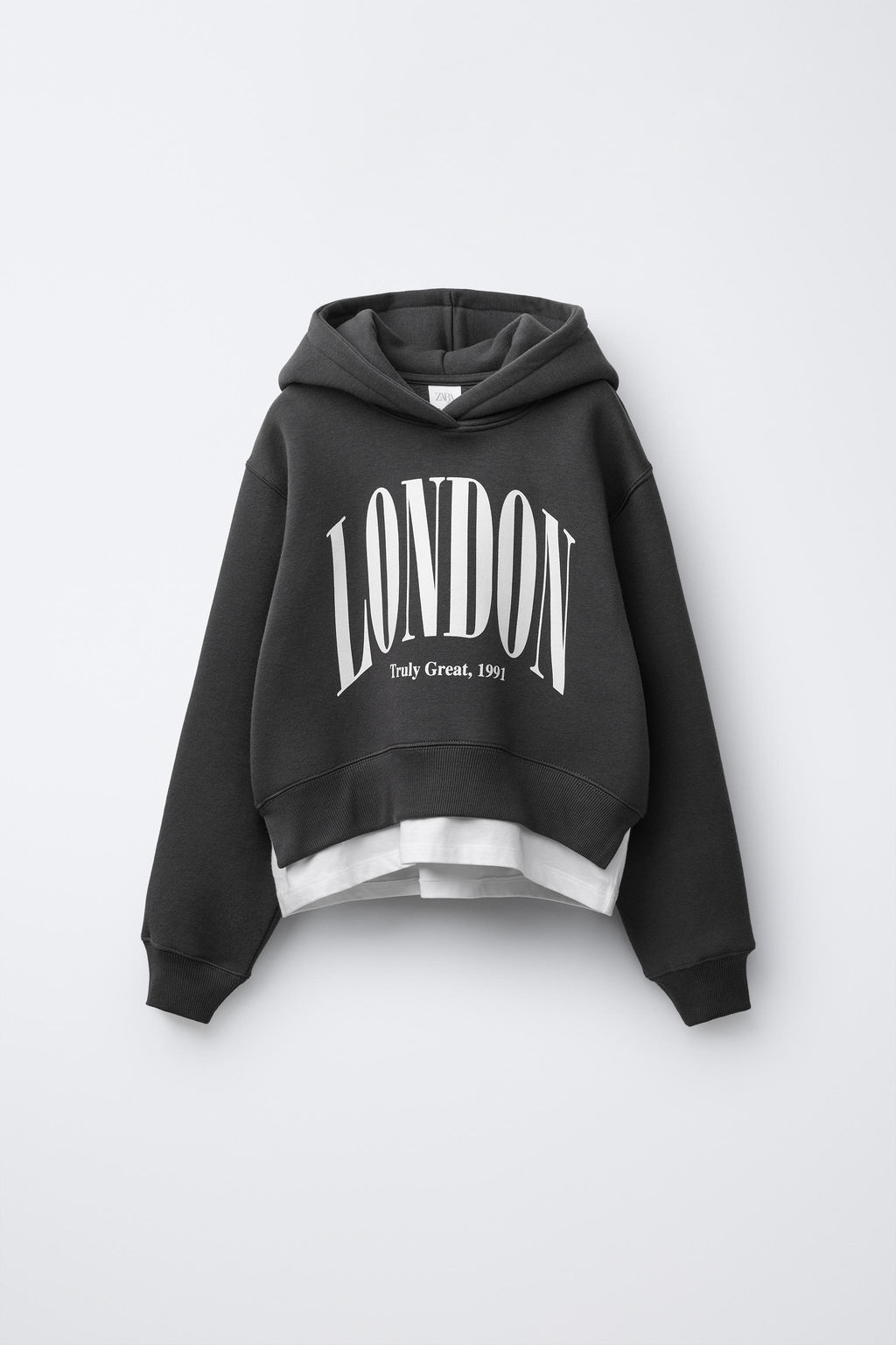 VARSITY DOUBLE HEM HOODIE