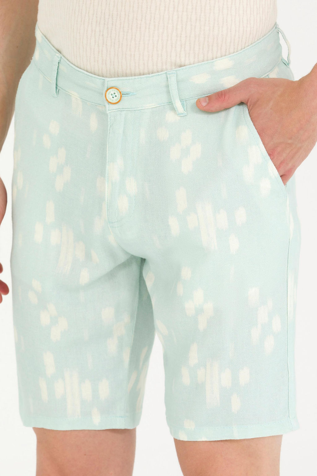 U. S. Polo Assn Мужские тканые шорты цвета морской волны - U.s. polo assn фото 5