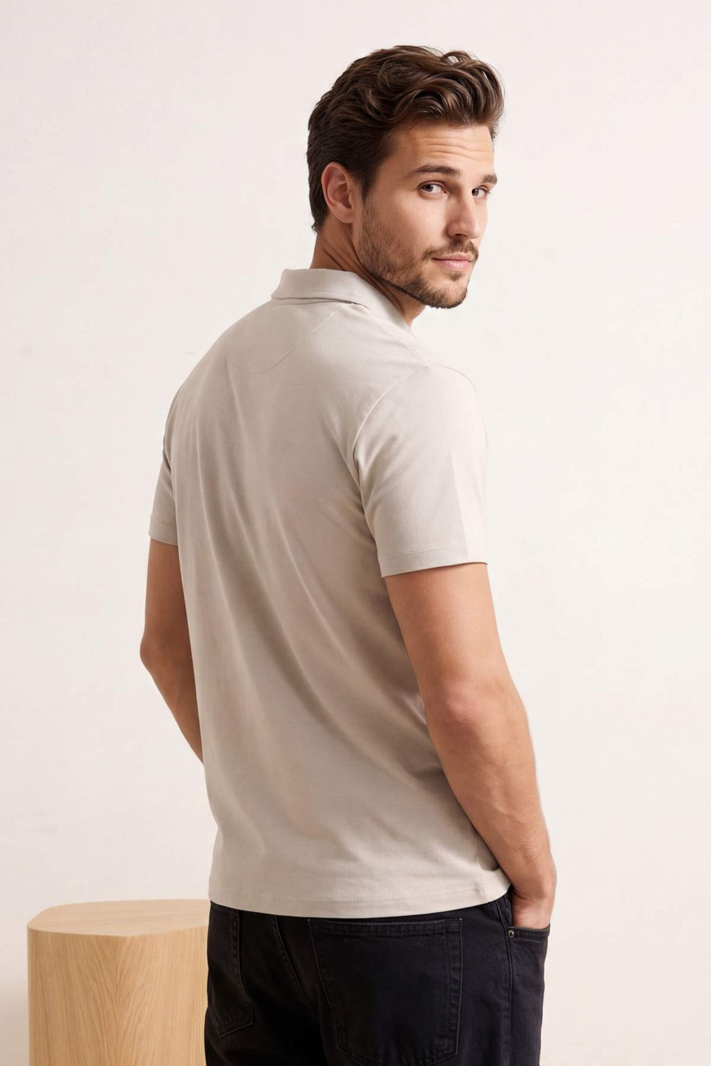 Tas Regular/Normal Kesim Yumusak Tuseli Polo Yaka T-shirt TMNSS26PO00006